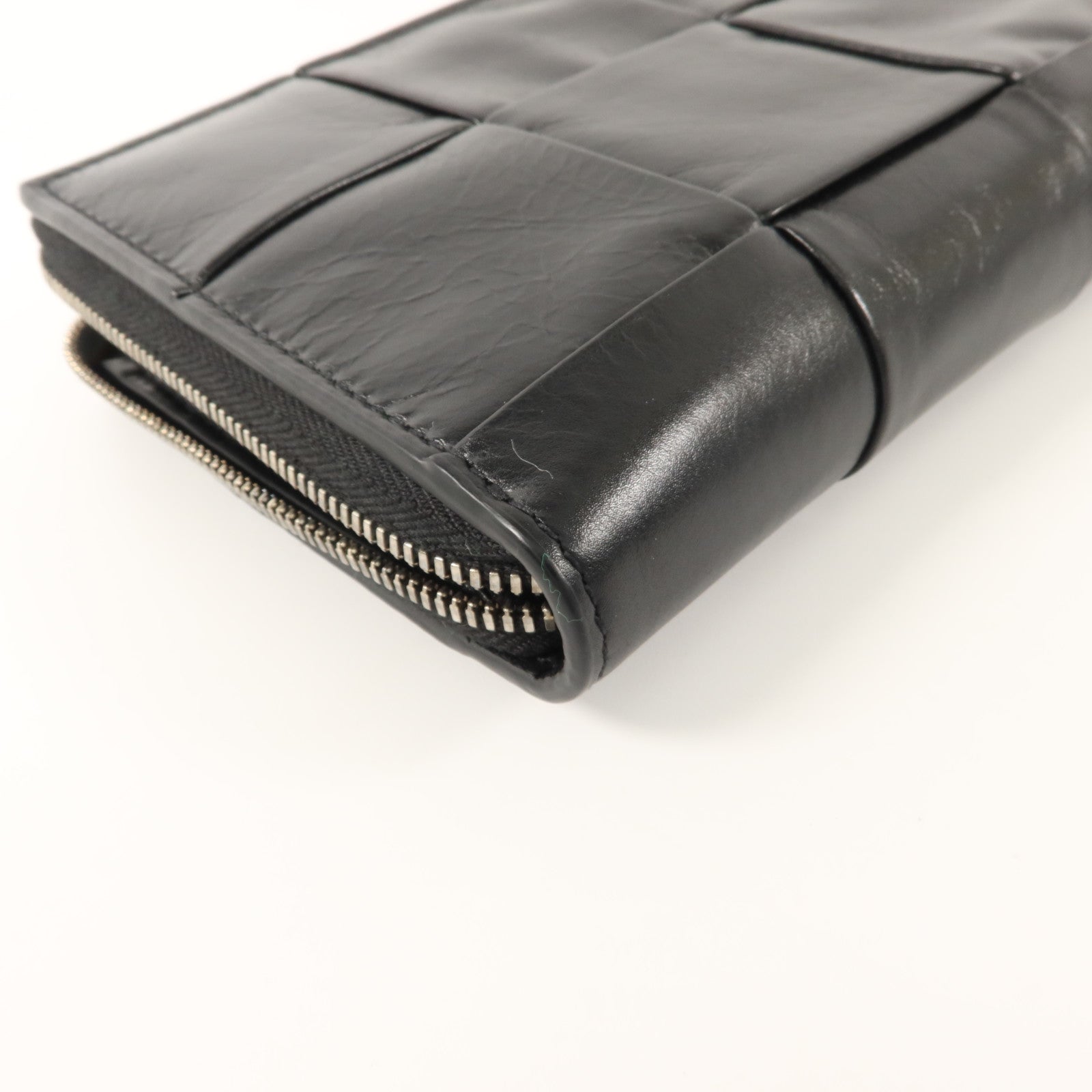 BOTTEGA VENETA 牛皮皮革Zipper Long Wallet銀扣長錢包
