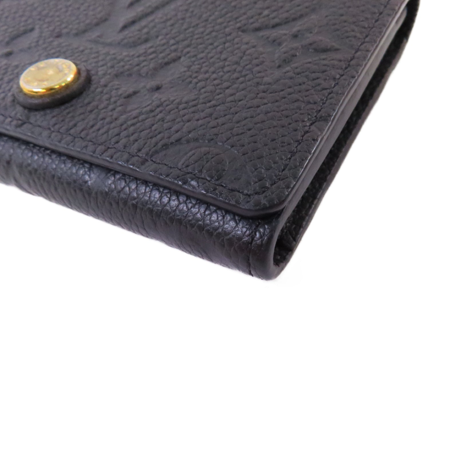 LOUIS VUITTON Monogram Empreinte Business Card Holder金扣卡片套黑色