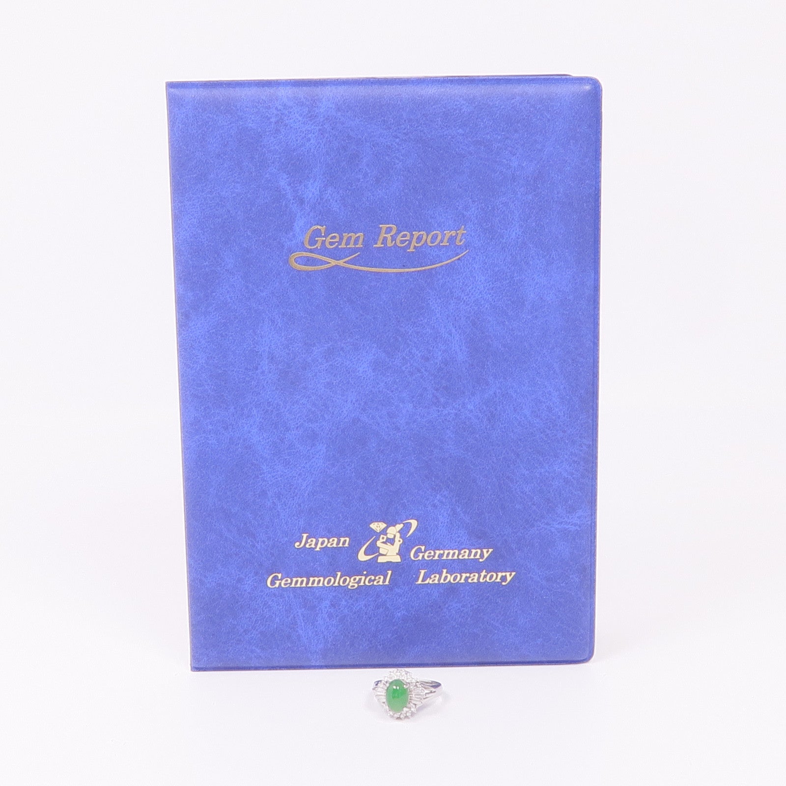 JEWELRY PT900鉑金Jade Diamond Ring翡翠/鑽石戒指US#4.75