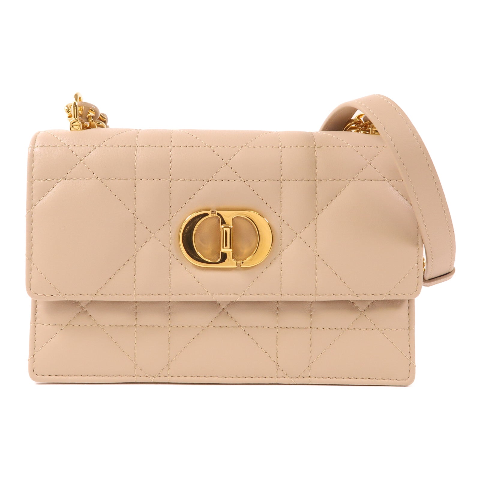 Dior 羊皮皮革Miss Caro金扣肩背袋