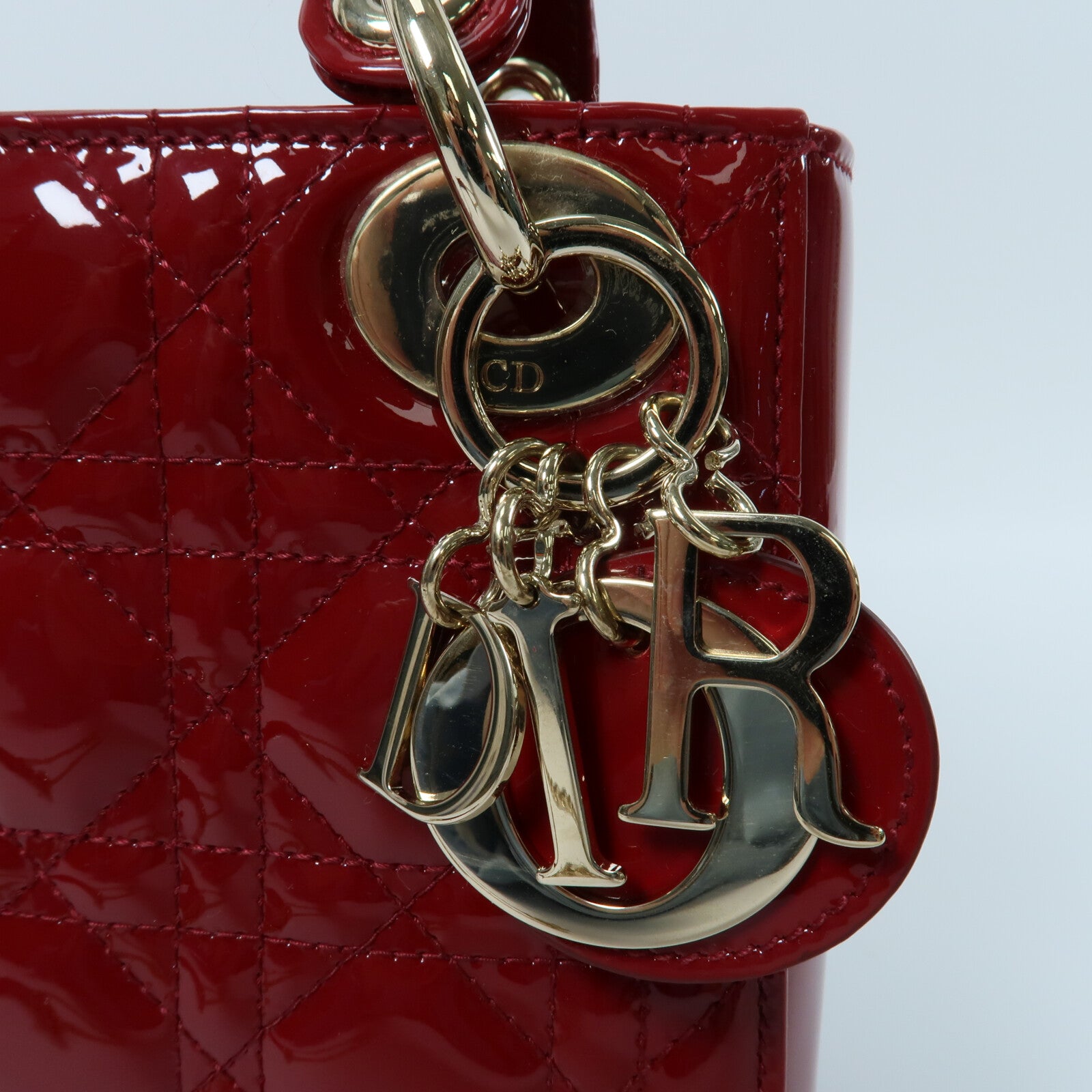 Dior 漆皮皮革Mini Lady Dior手挽肩背兩用袋