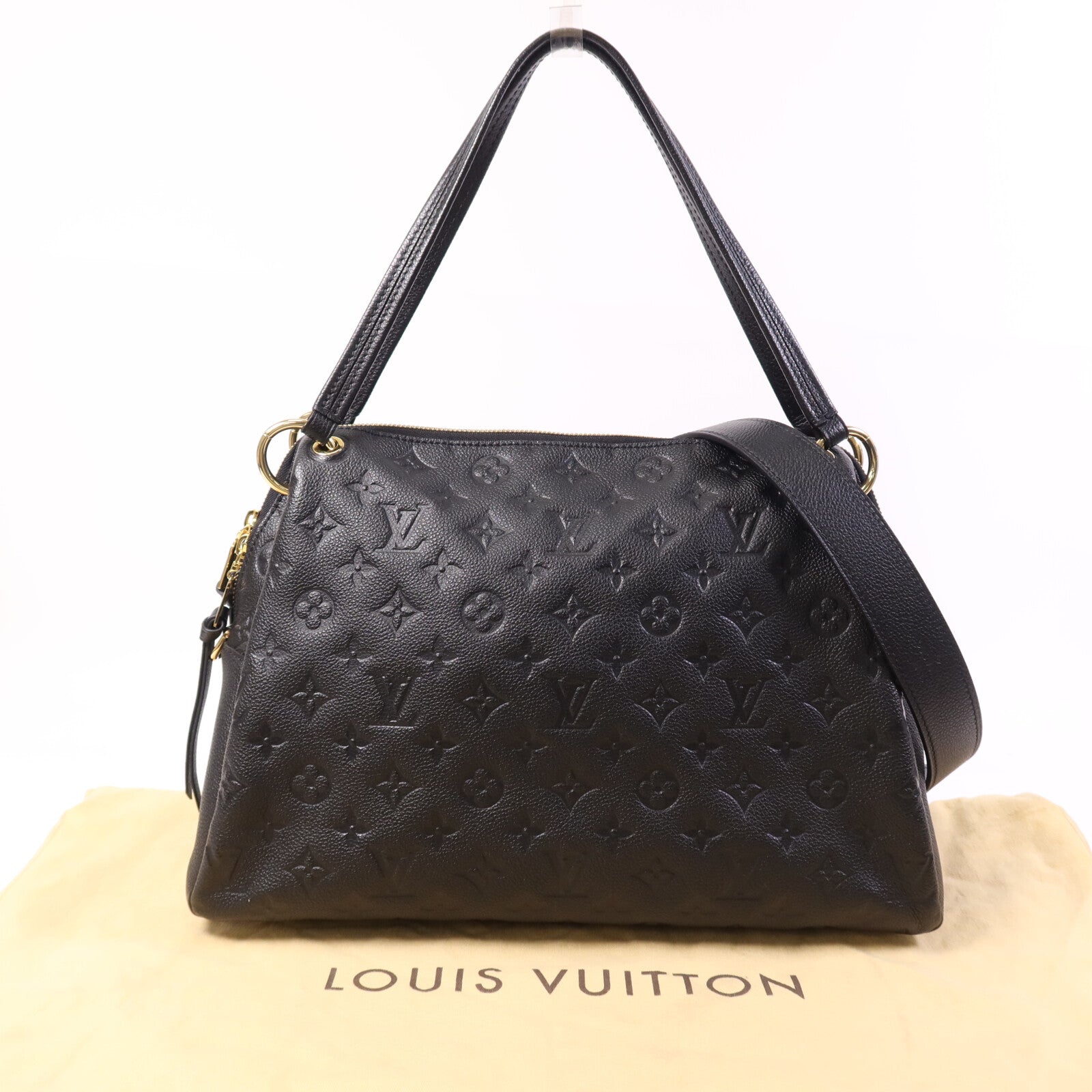 LOUIS VUITTON Monogram Empreinte Ponthieu MM金扣手挽肩背兩用袋