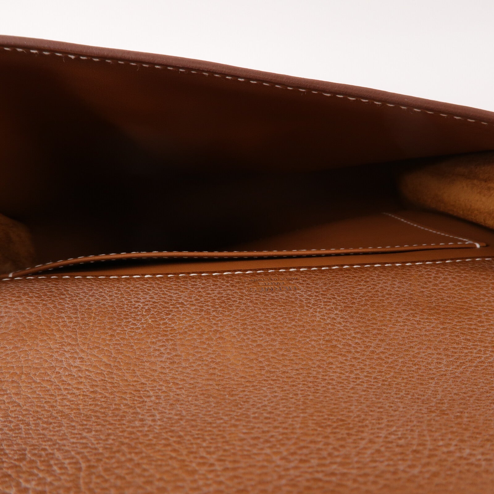 HERMES Barenia皮革Depeches 21肩背袋Gold