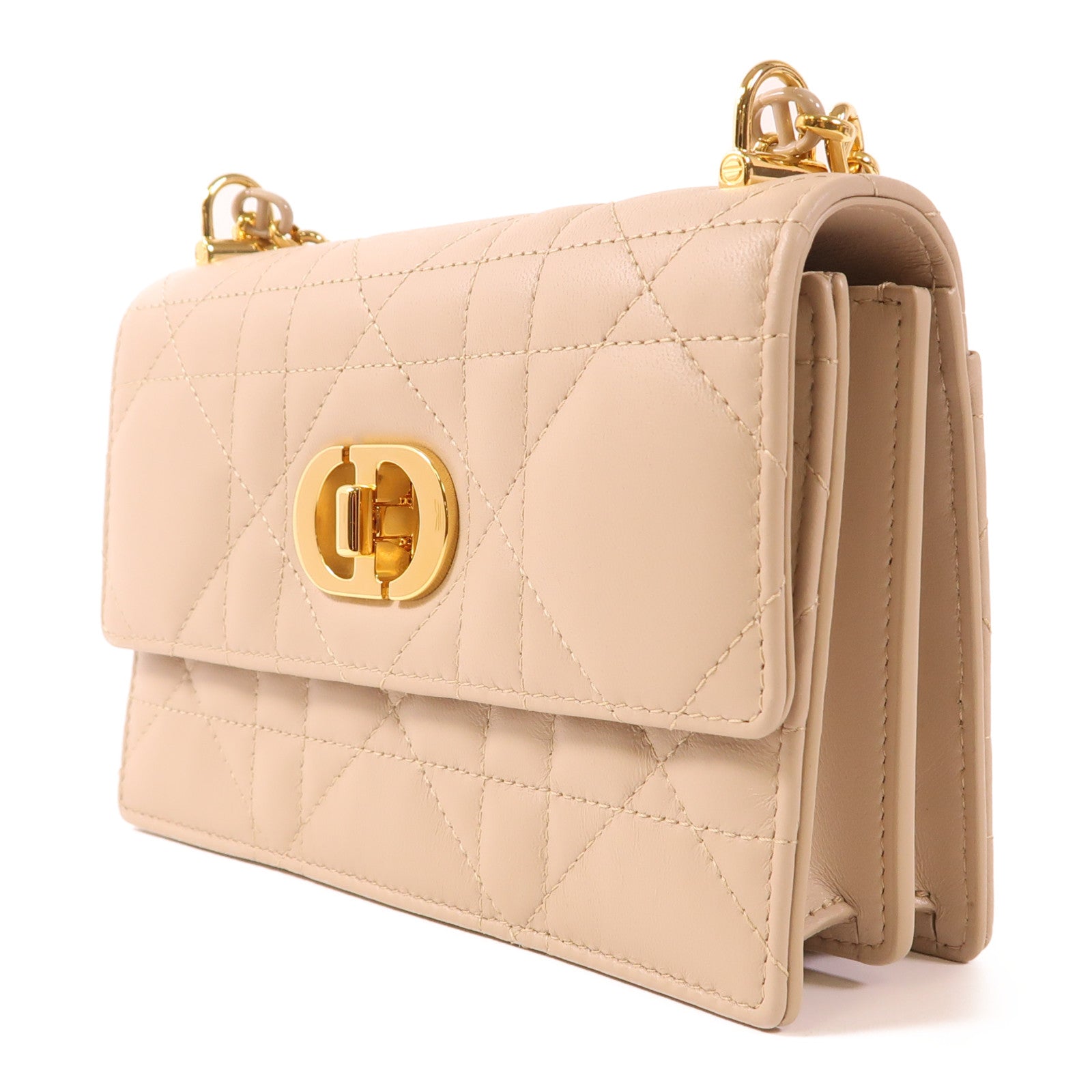 Dior 羊皮皮革Miss Caro金扣肩背袋