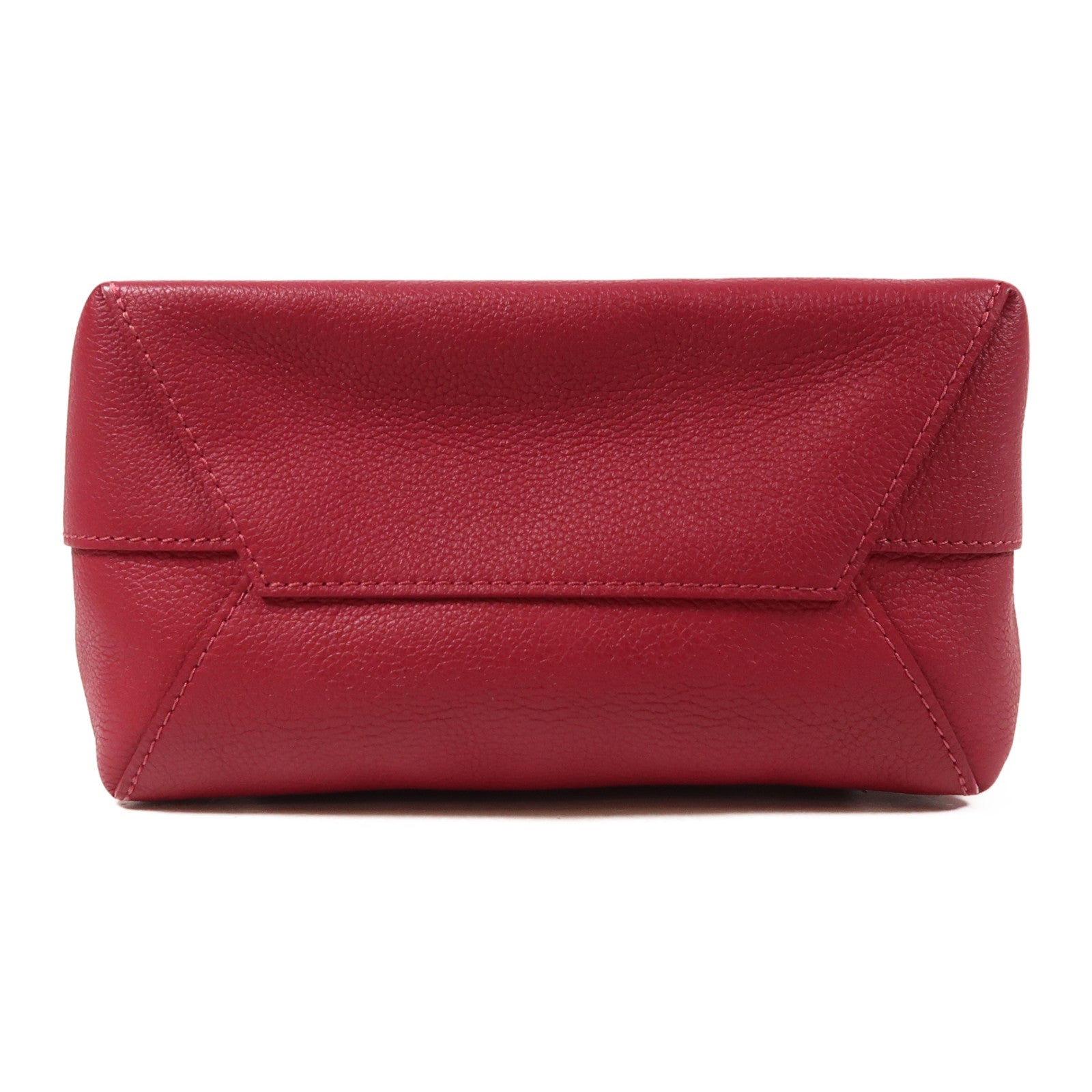 LOUIS VUITTON 皮革Lockme銀扣背包米色/紅色