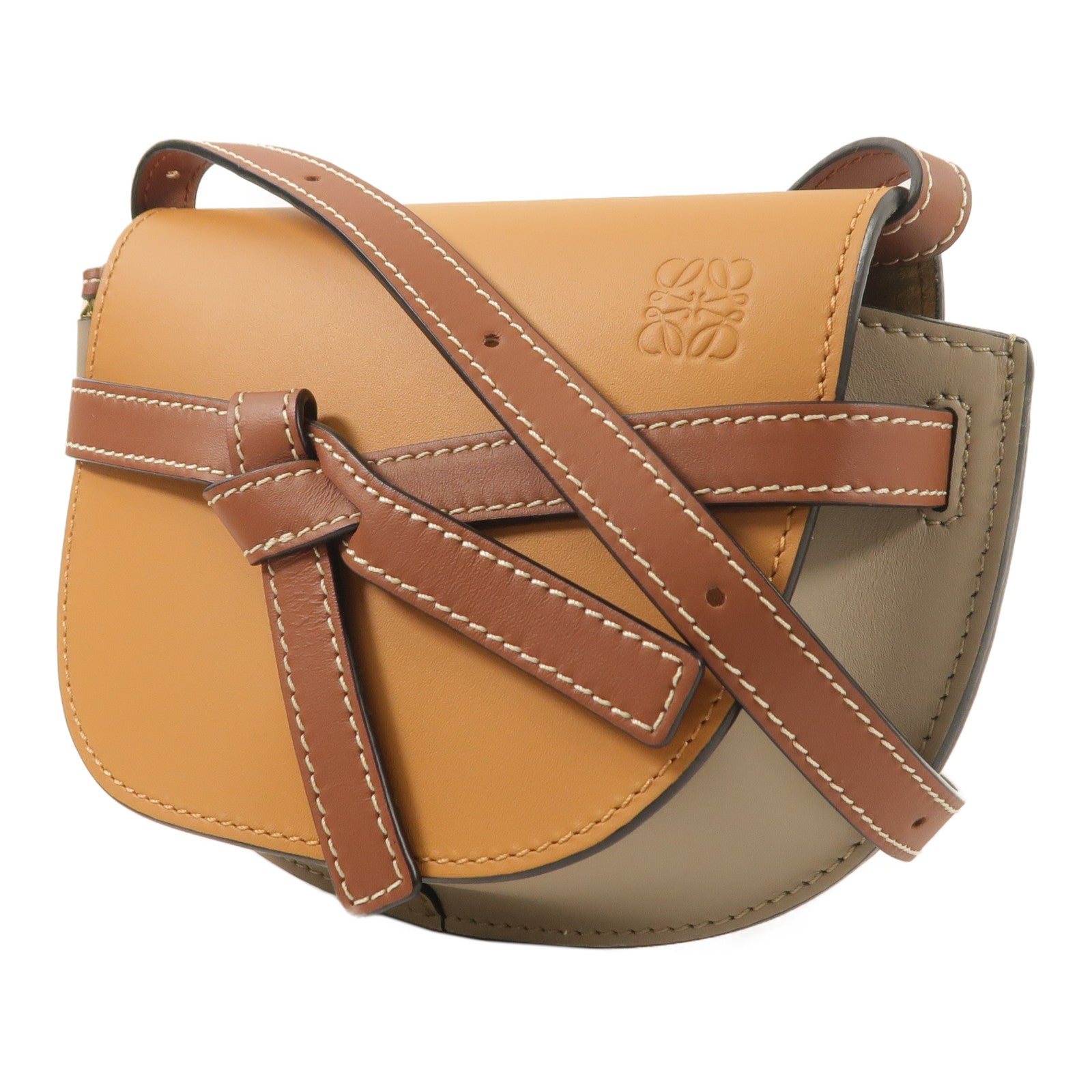 LOEWE 牛皮皮革Mini Gate肩背袋