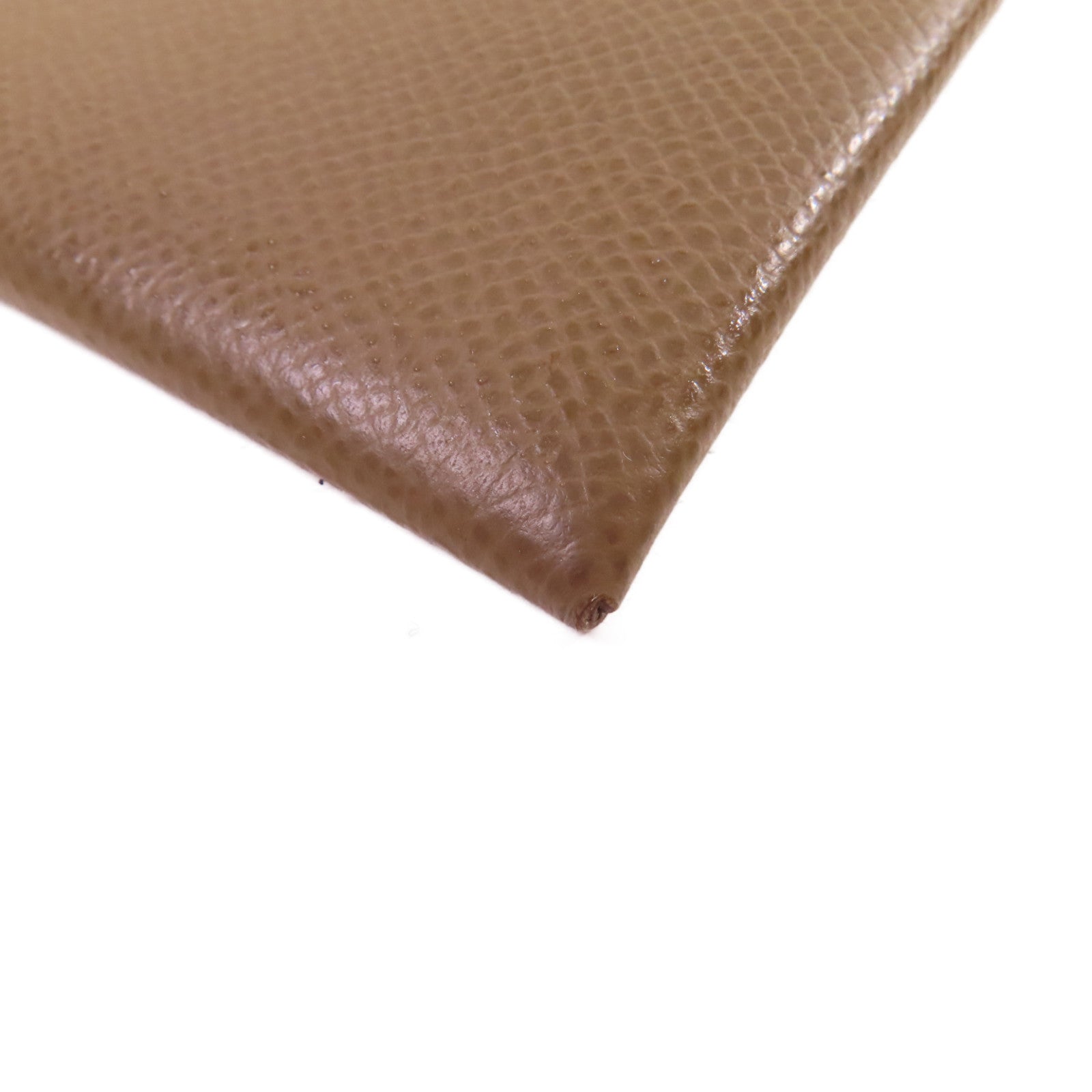 HERMES Epsom皮革Bastia Coin Purse銀扣零錢包Etoupe大象灰色