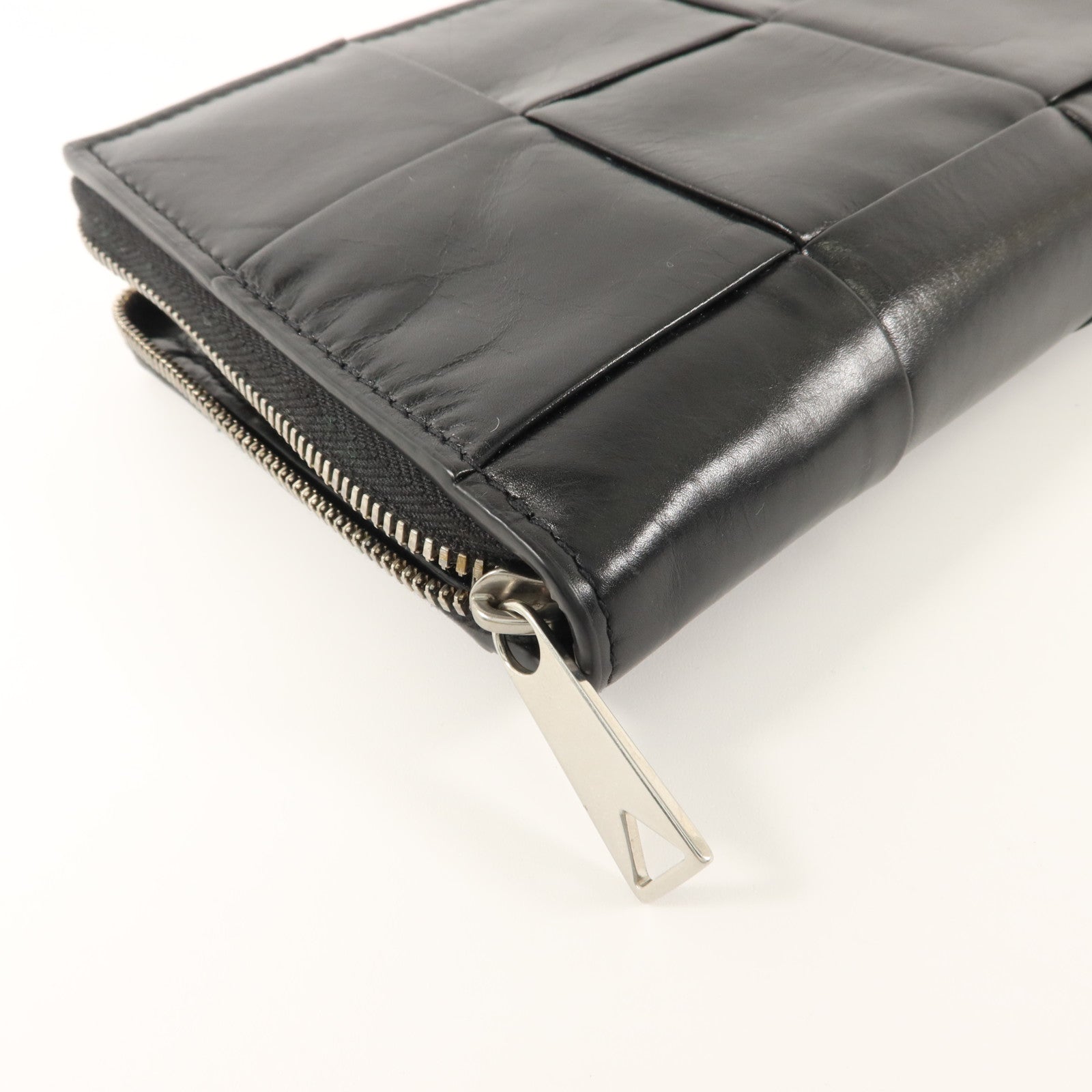 BOTTEGA VENETA 牛皮皮革Zipper Long Wallet銀扣長錢包