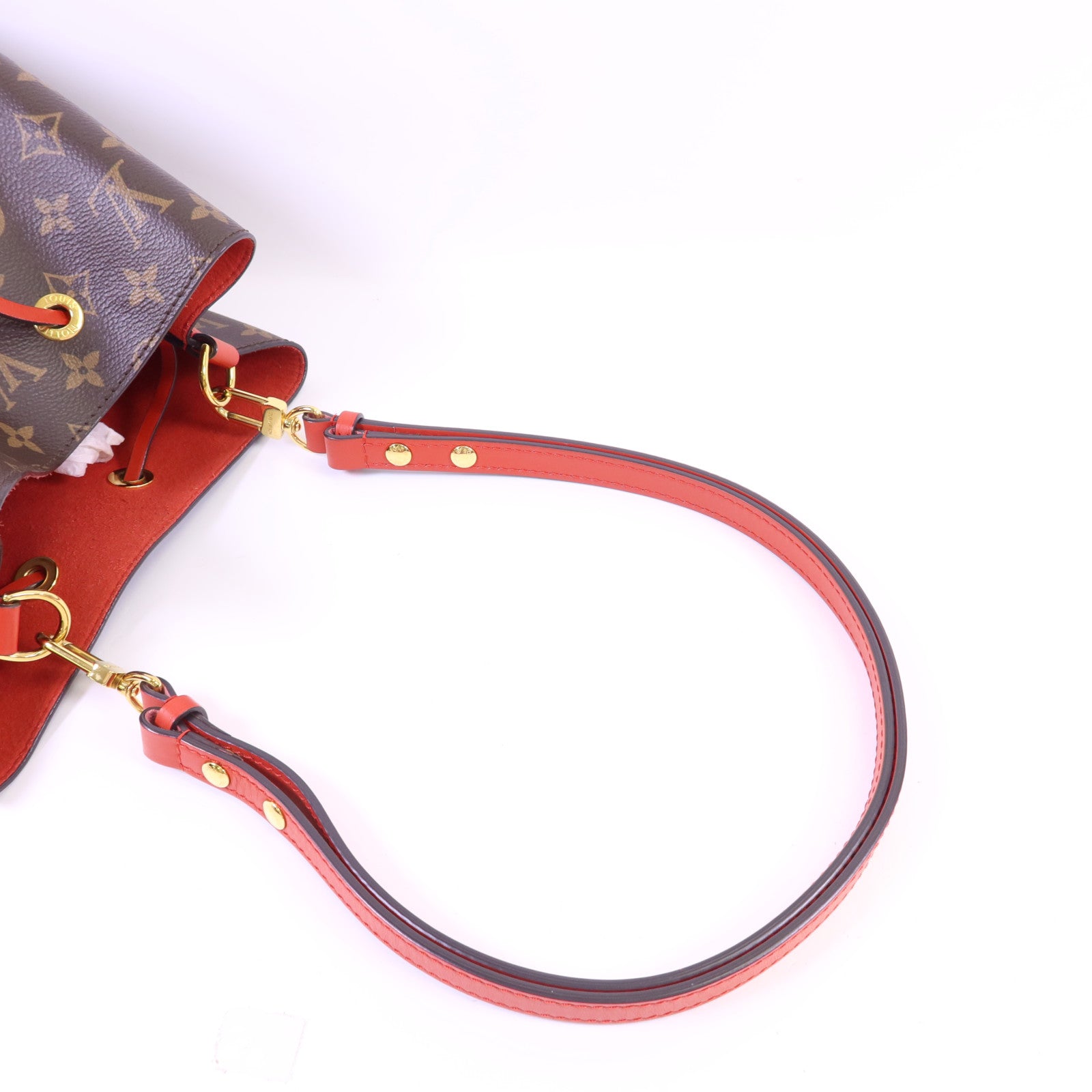 LOUIS VUITTON Monogram Neo Noe Bucket Bag金扣肩背袋Coquelicot