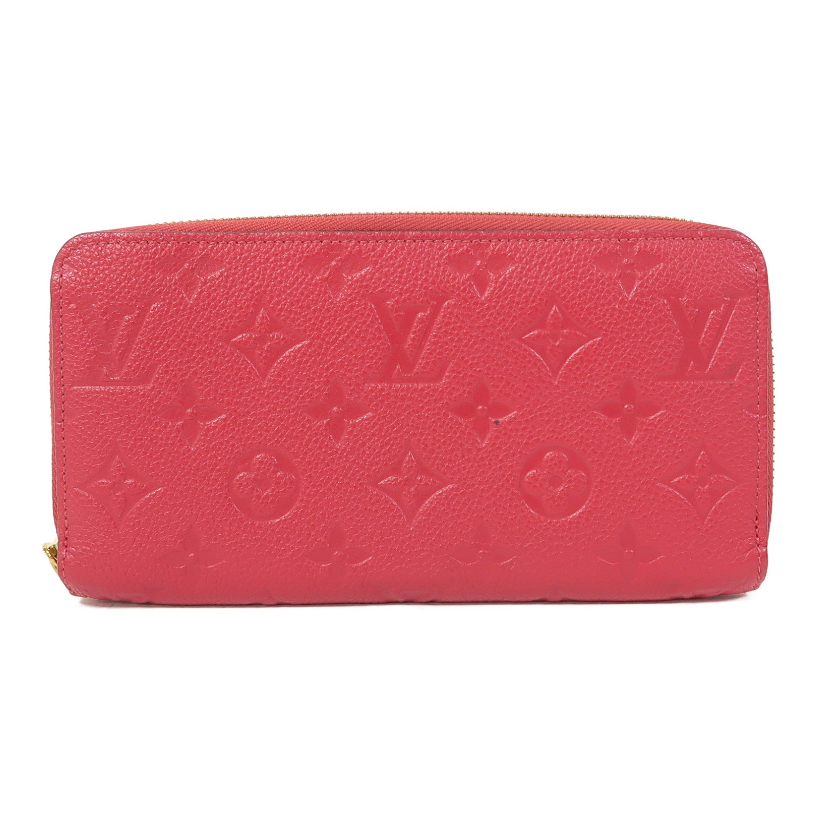 LOUIS VUITTON Monogram Empreinte Long Wallet金扣長錢包粉紅色