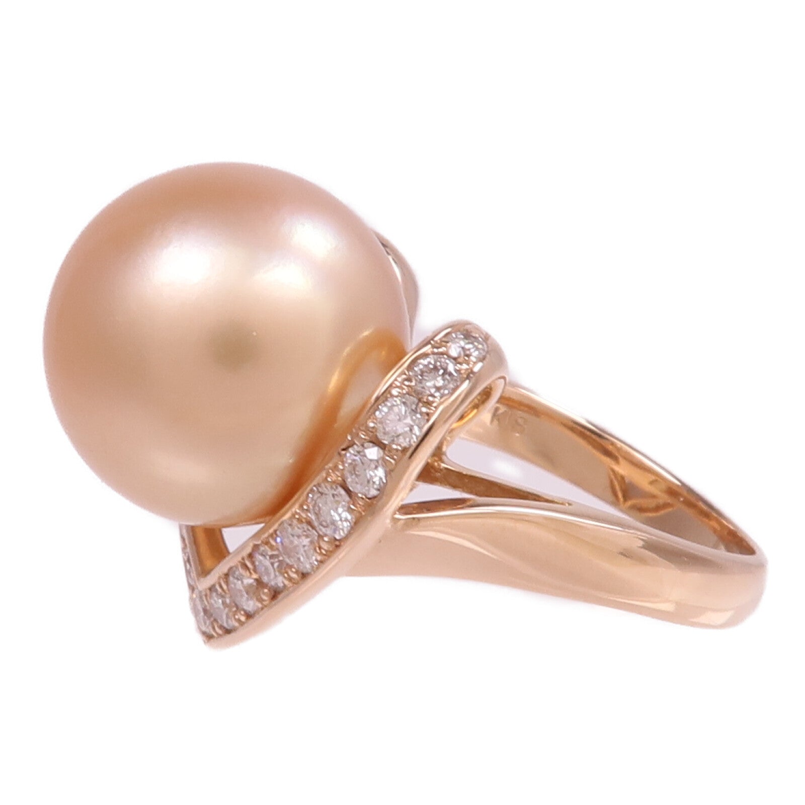 JEWELRY 18K玫瑰金Pearl Diamond Ring珍珠/鑽石戒指