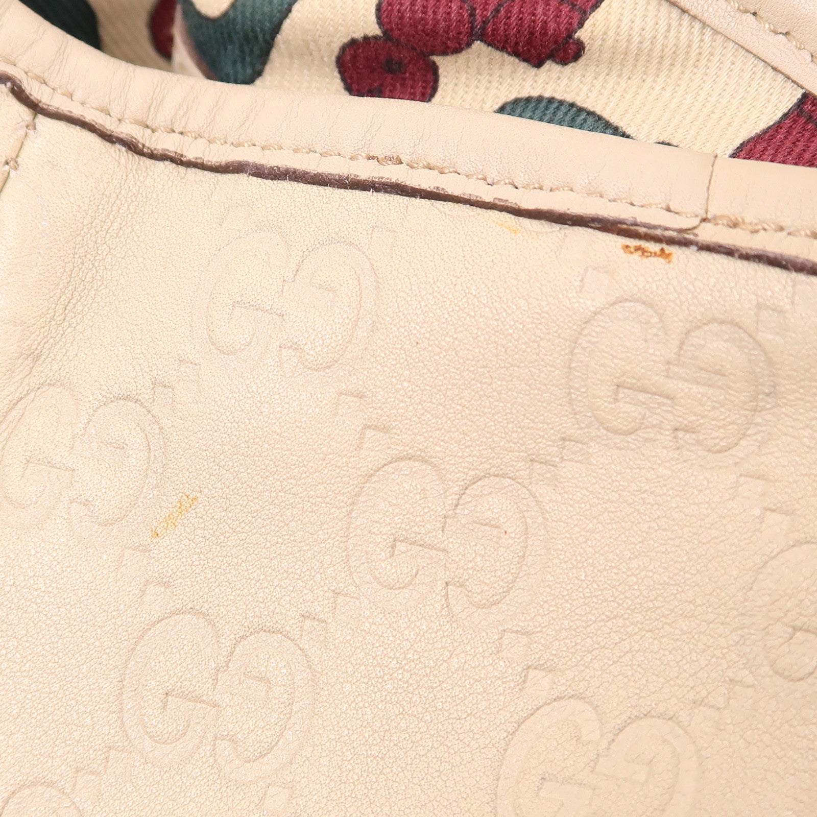 GUCCI GG GHW Shoulder Bag 137621 Calfskin Leather Beige