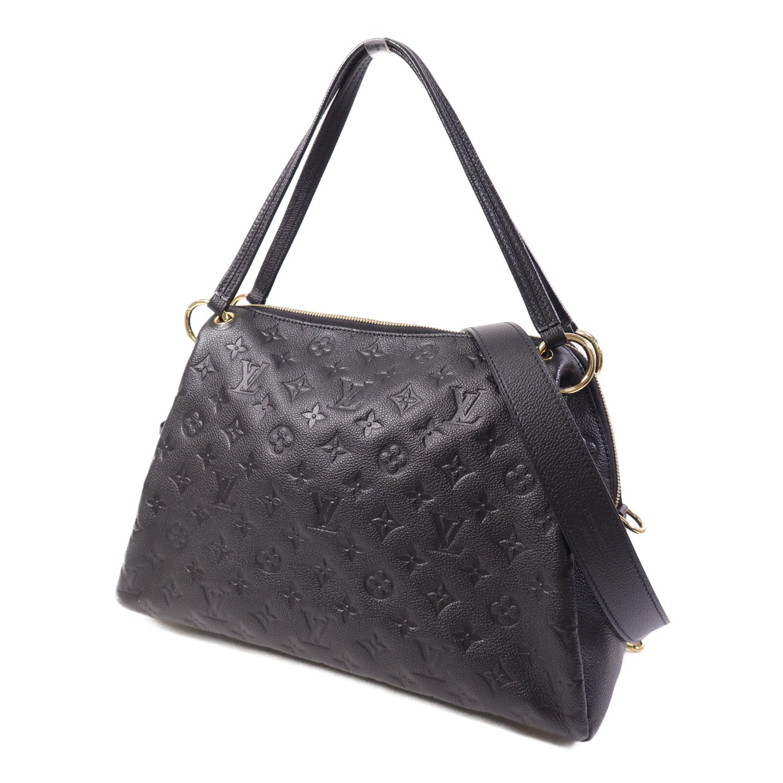 LOUIS VUITTON Monogram Empreinte Ponthieu MM金扣手挽肩背兩用袋