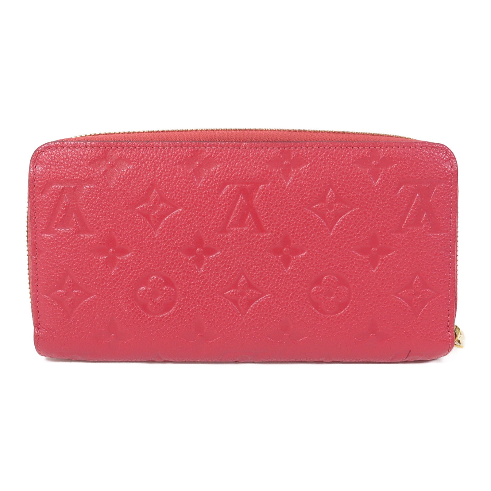 LOUIS VUITTON Monogram Empreinte Long Wallet金扣長錢包粉紅色