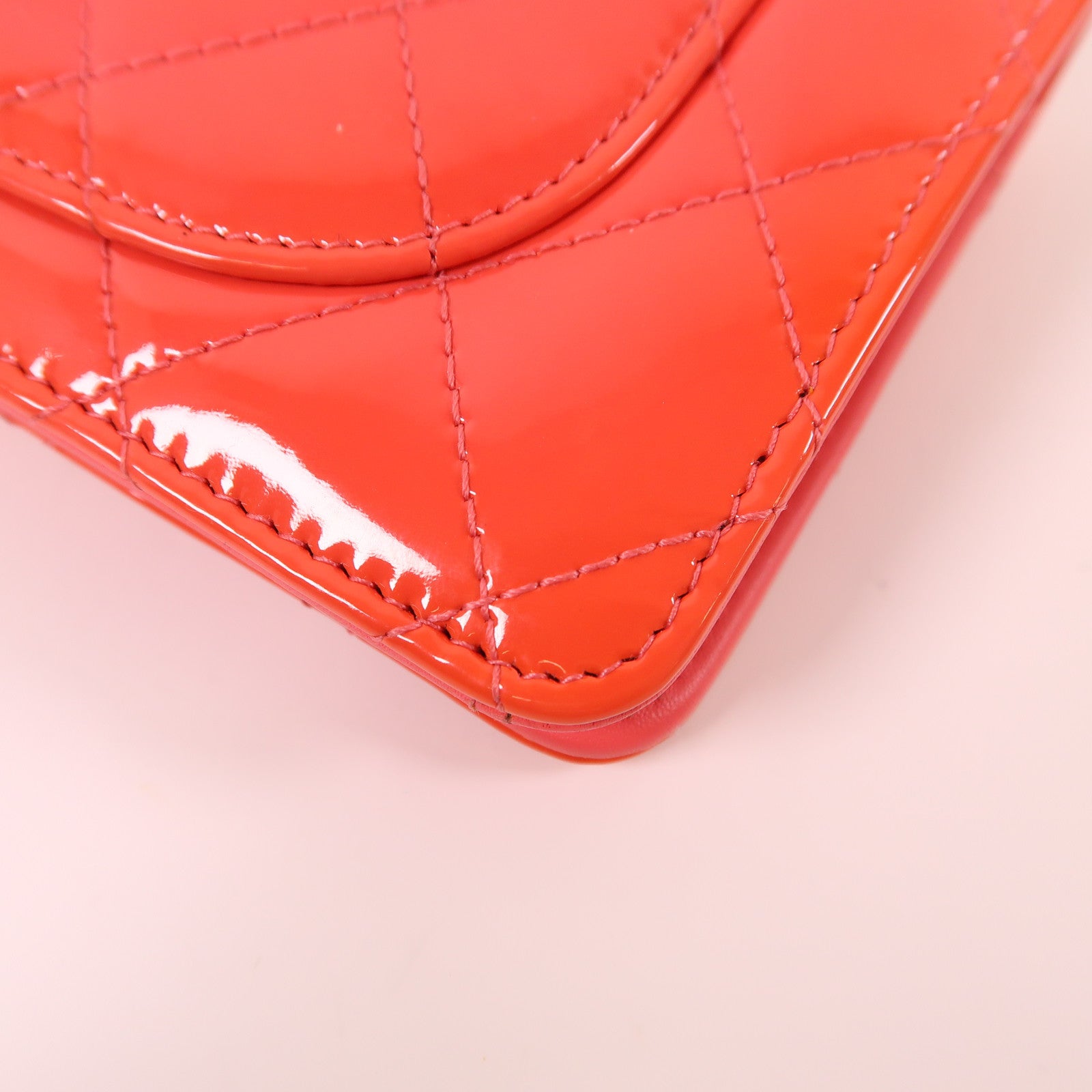 CHANEL 【激減優惠】漆皮皮革Long Wallet銀扣長錢包