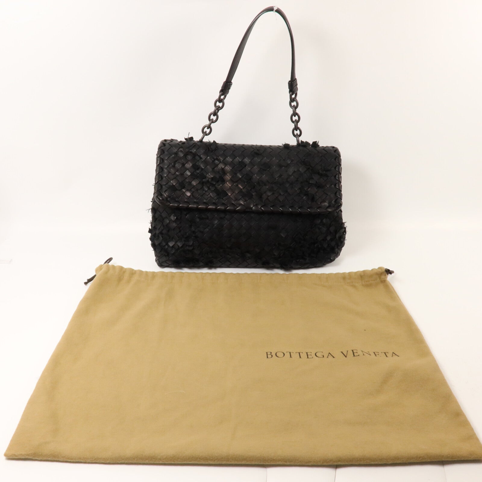 BOTTEGA VENETA 牛皮皮革Shoulder Bag鏈帶肩背袋