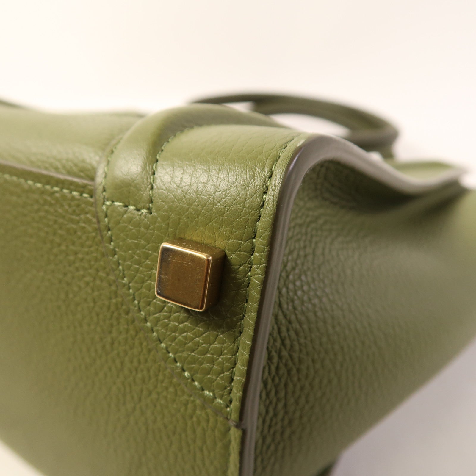 CELINE 【激減優惠】牛皮皮革Mini Laggage金扣手挽袋