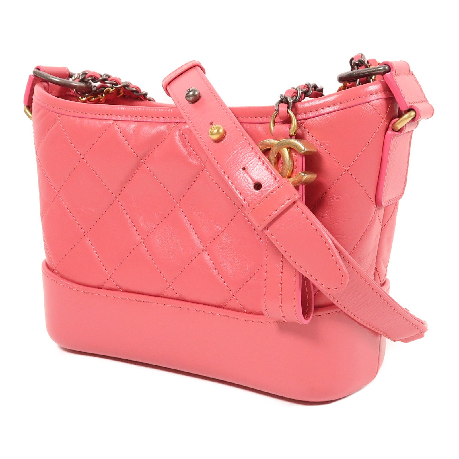 CHANEL 牛皮皮革Gabrielle鏈帶肩背袋