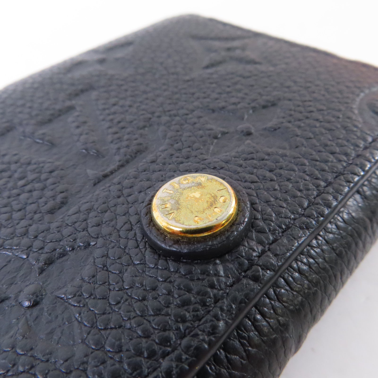 LOUIS VUITTON Monogram Empreinte Business Card Holder金扣卡片套黑色