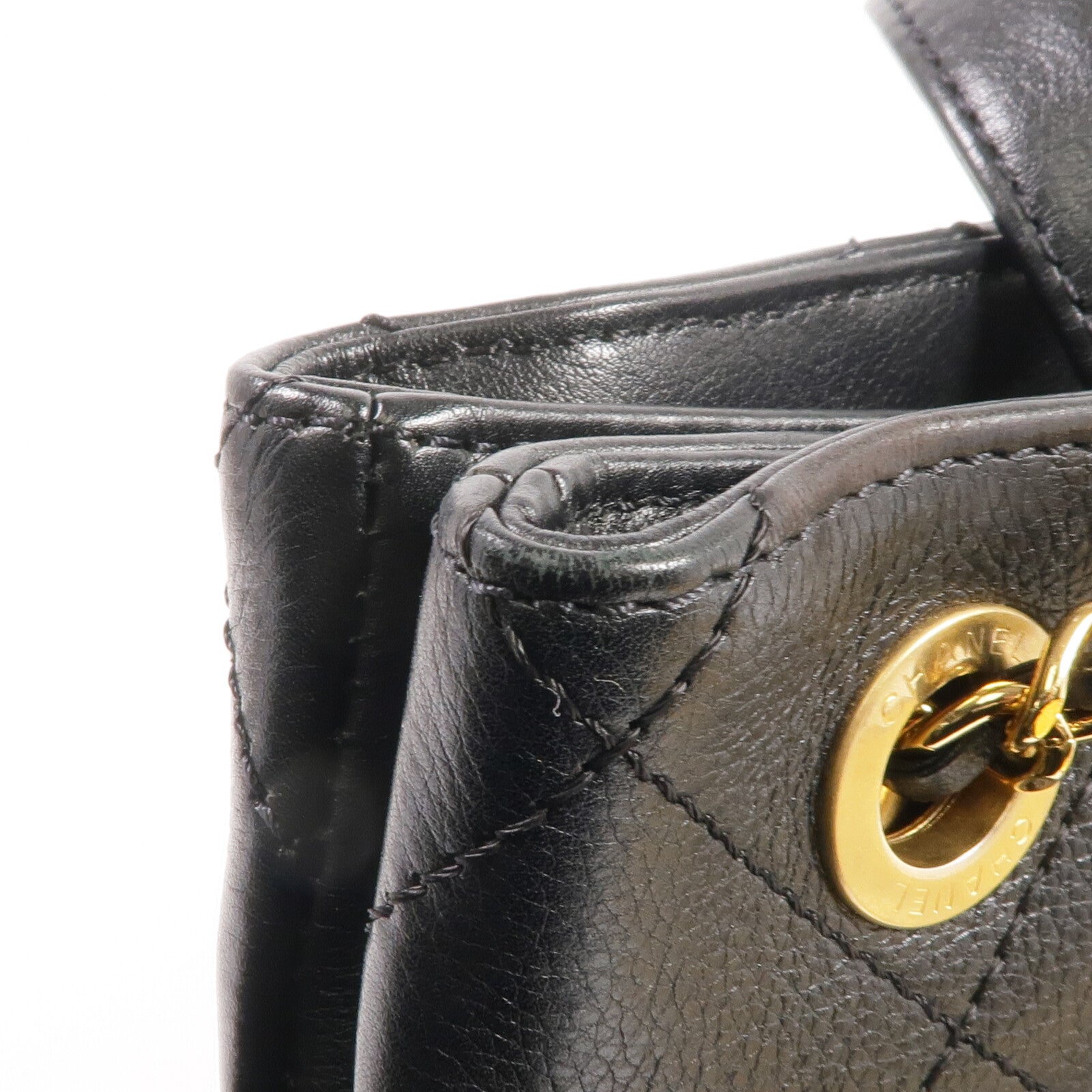 CHANEL 牛皮皮革Chain Shoulder Bag金扣鏈帶肩背袋