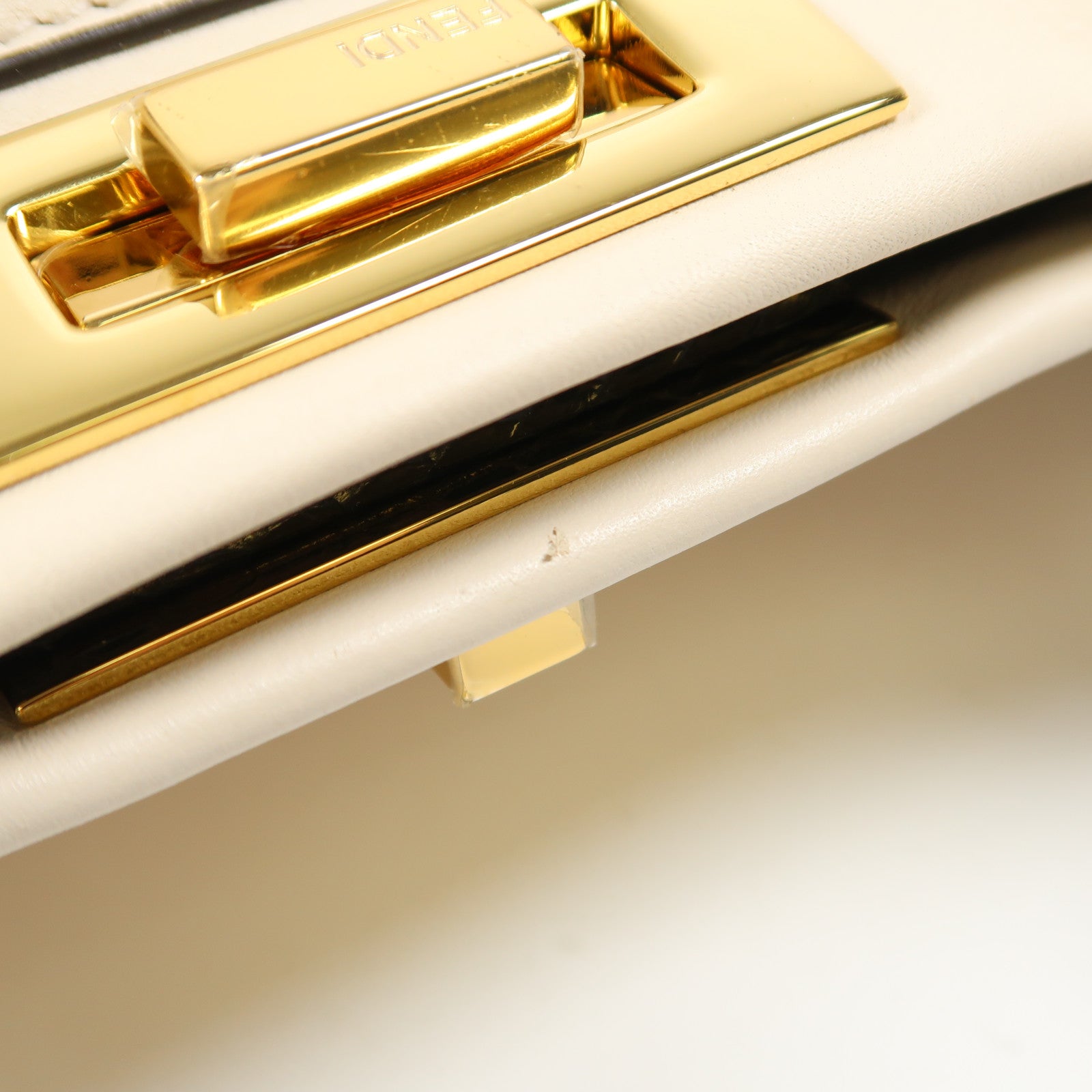 FENDI 【激減優惠】蛇皮/牛皮皮革Peekaboo金扣手挽肩背兩用袋