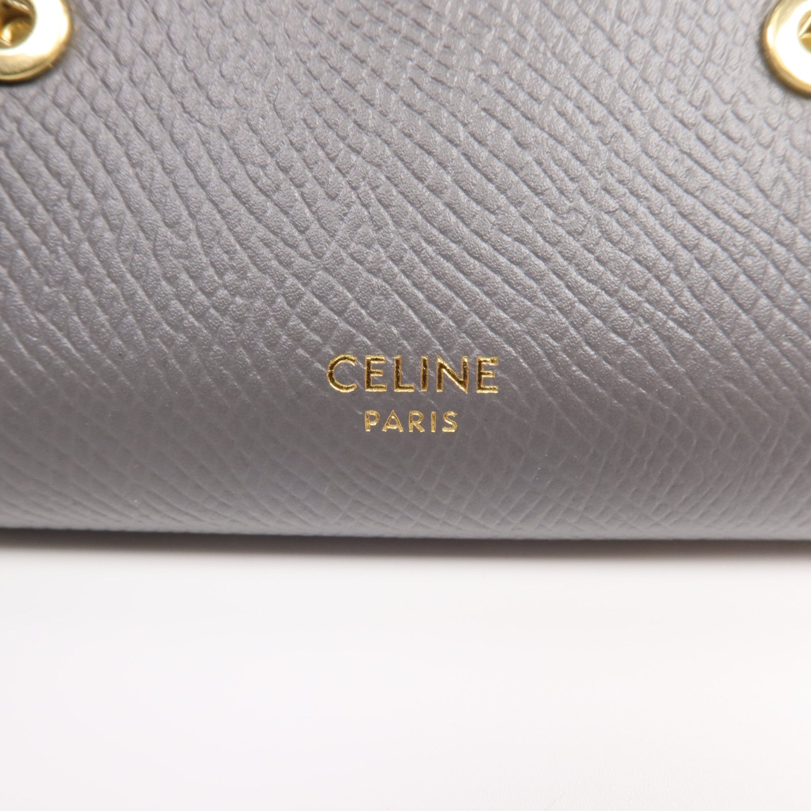 CELINE 牛皮皮革Tri-Fold Wallet金扣錢包