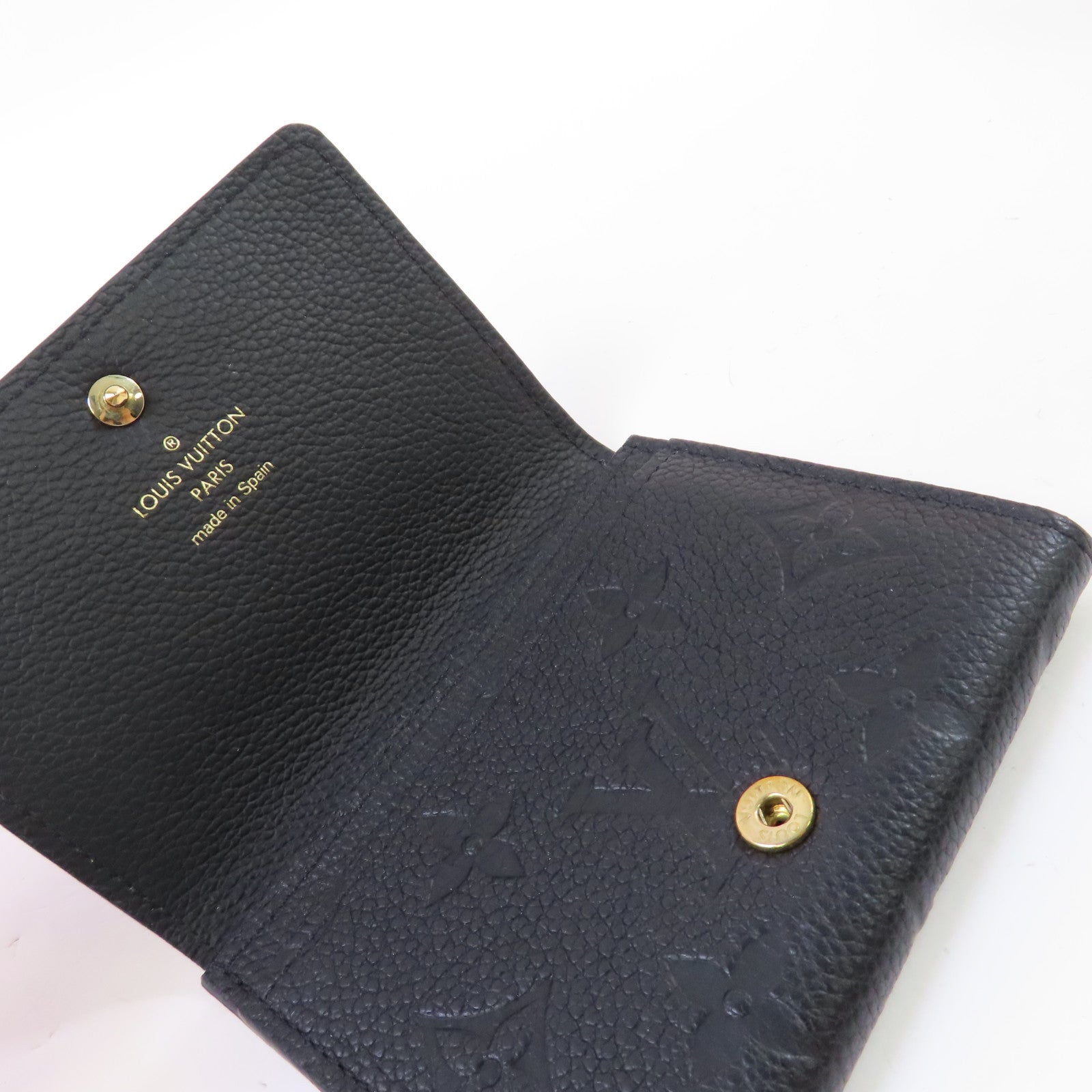 LOUIS VUITTON Monogram Empreinte Business Card Holder金扣卡片套黑色