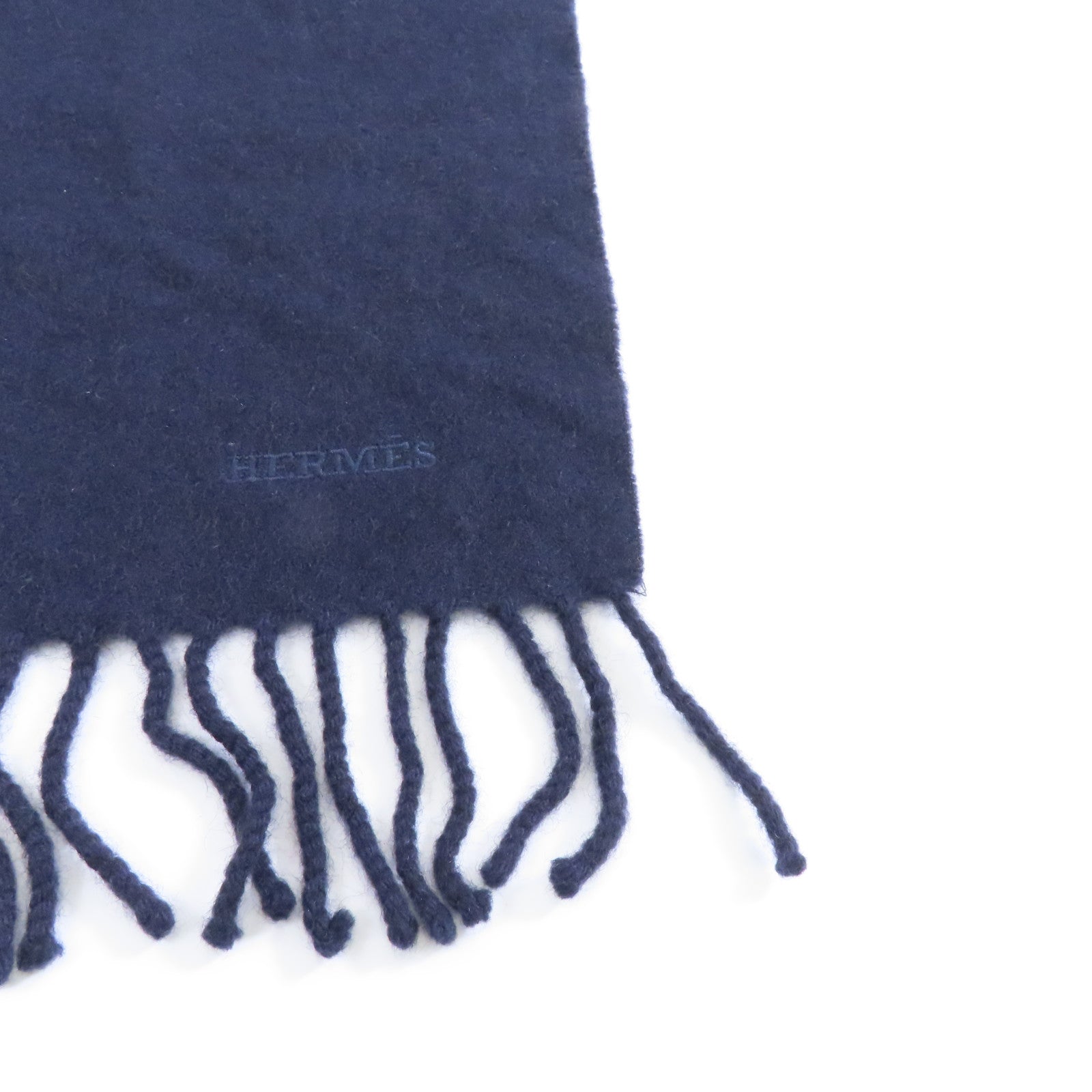 HERMES Cashmere Scarf圍巾深藍色