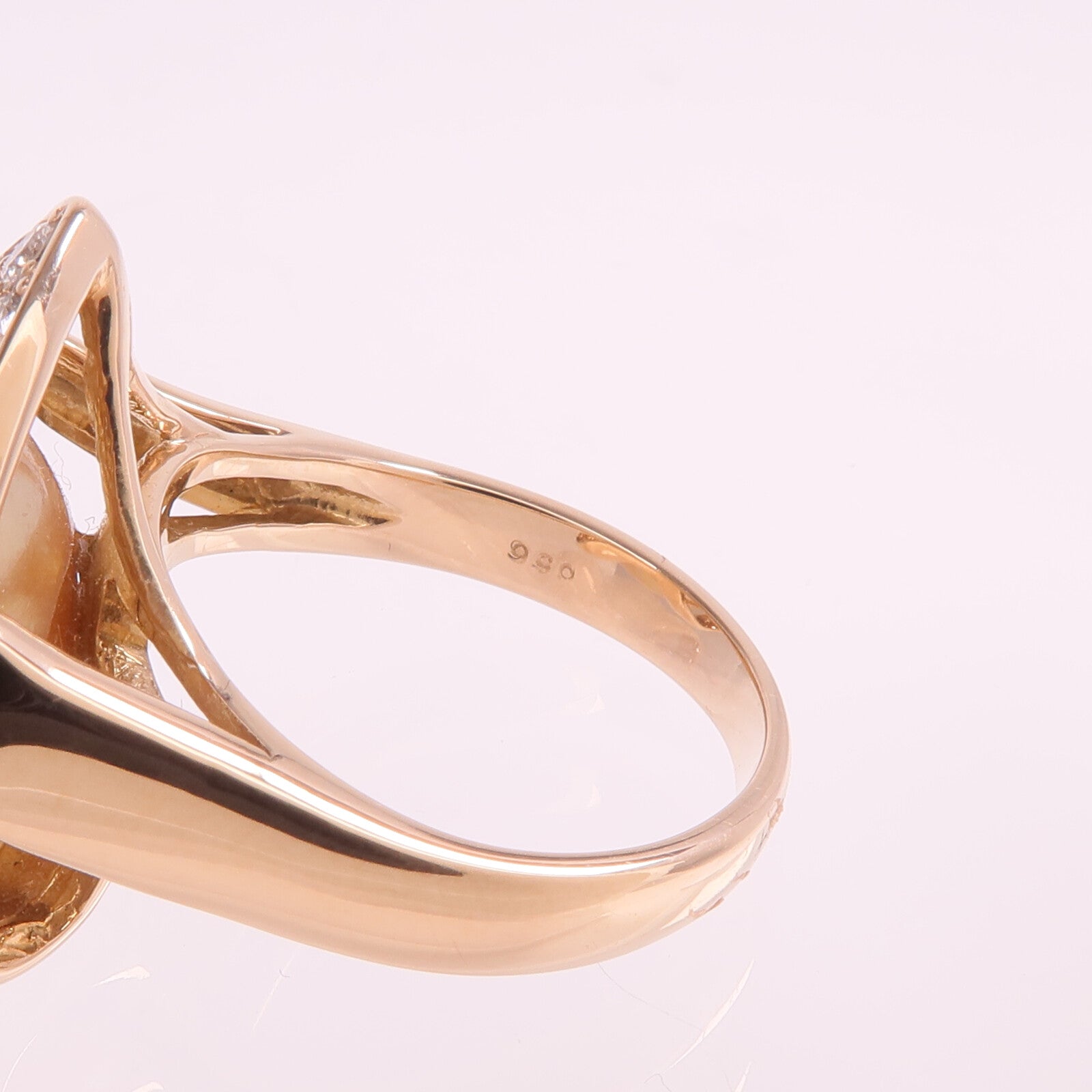 JEWELRY 18K玫瑰金Pearl Diamond Ring珍珠/鑽石戒指