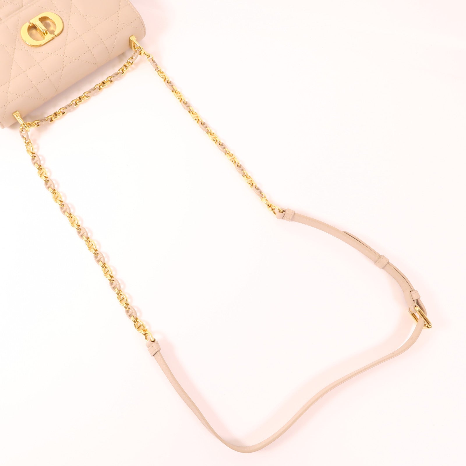 Dior 羊皮皮革Miss Caro金扣肩背袋