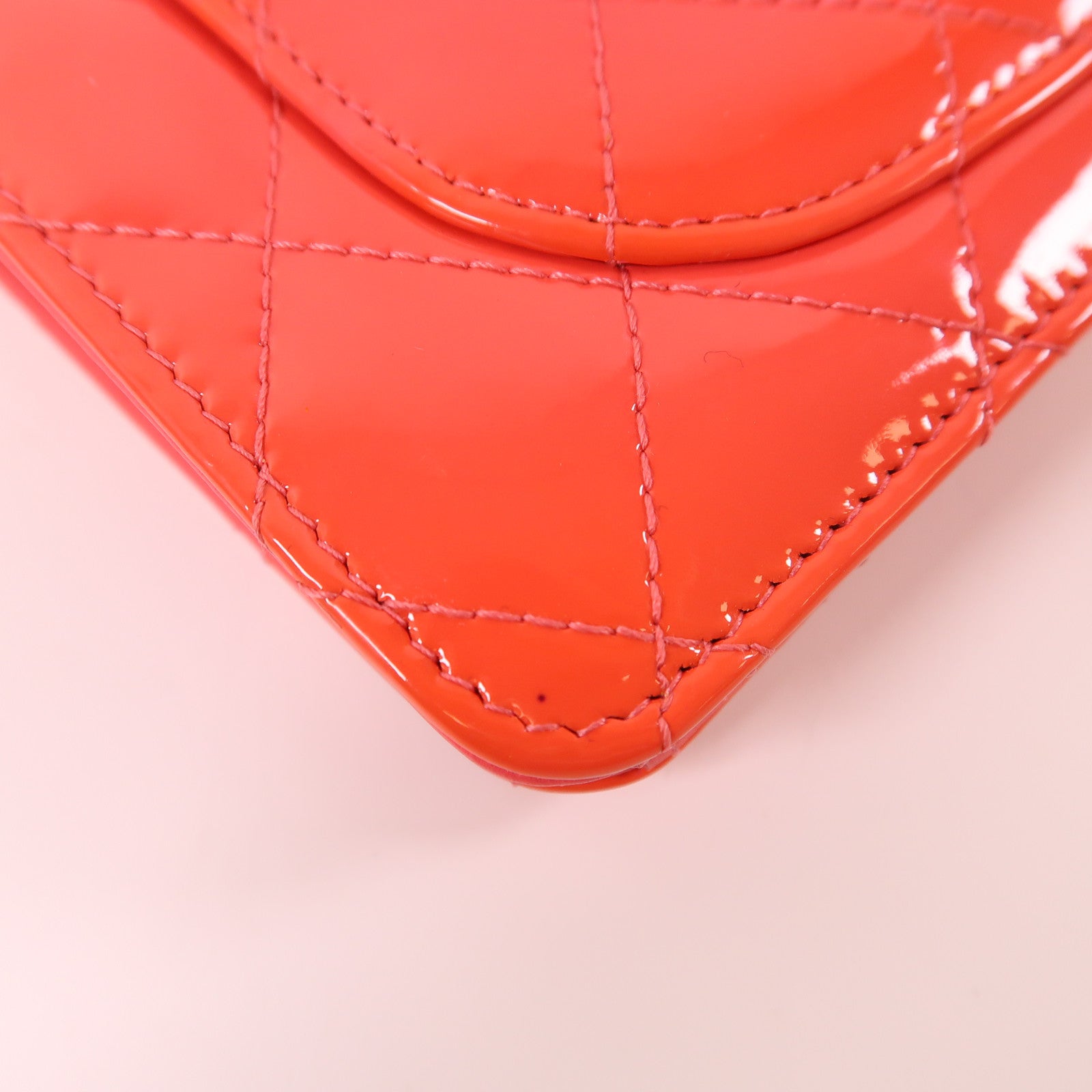 CHANEL 漆皮皮革Long Wallet銀扣長錢包