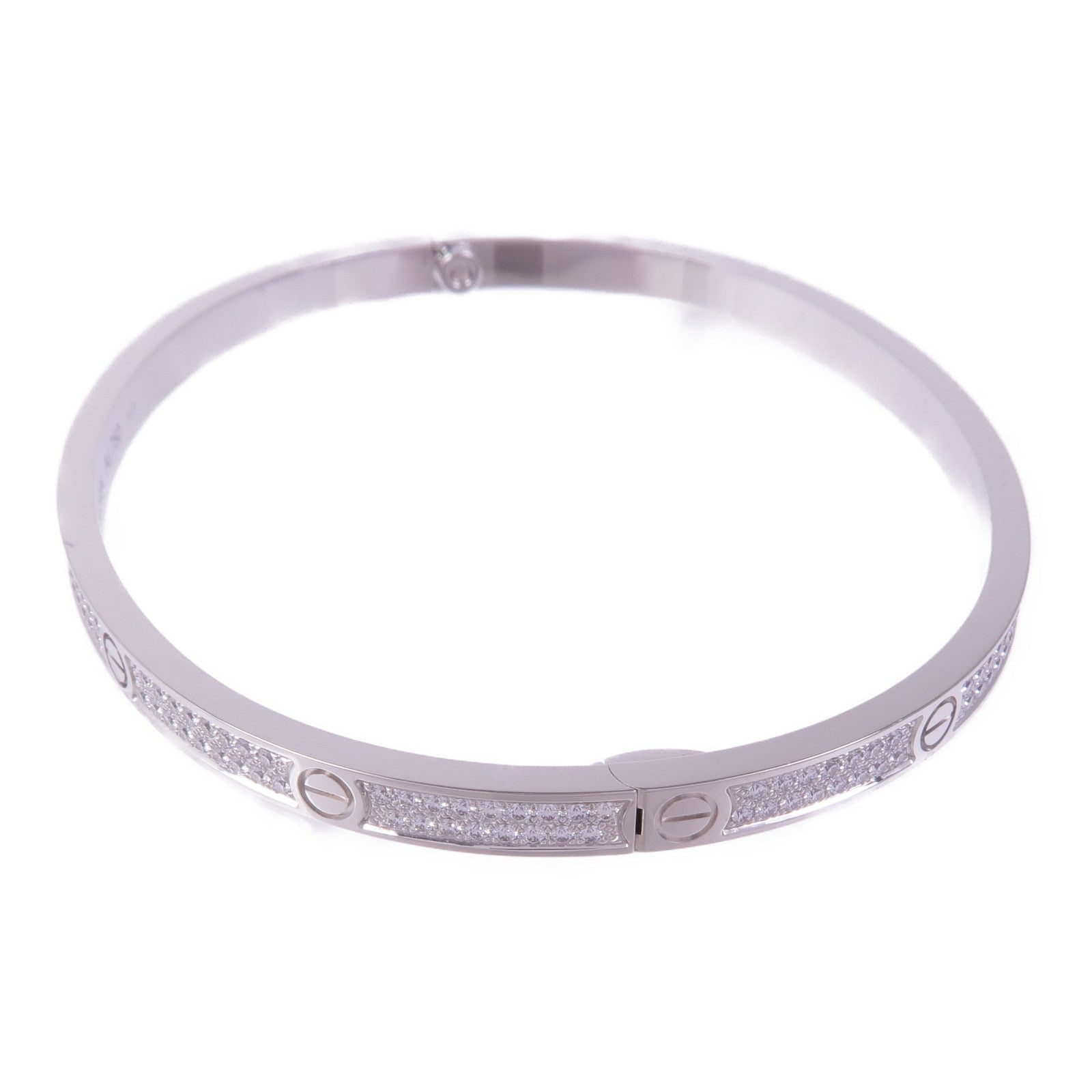 CARTIER 18K白金Love Bracelet Small Model鑽石手鐲Cartier#18