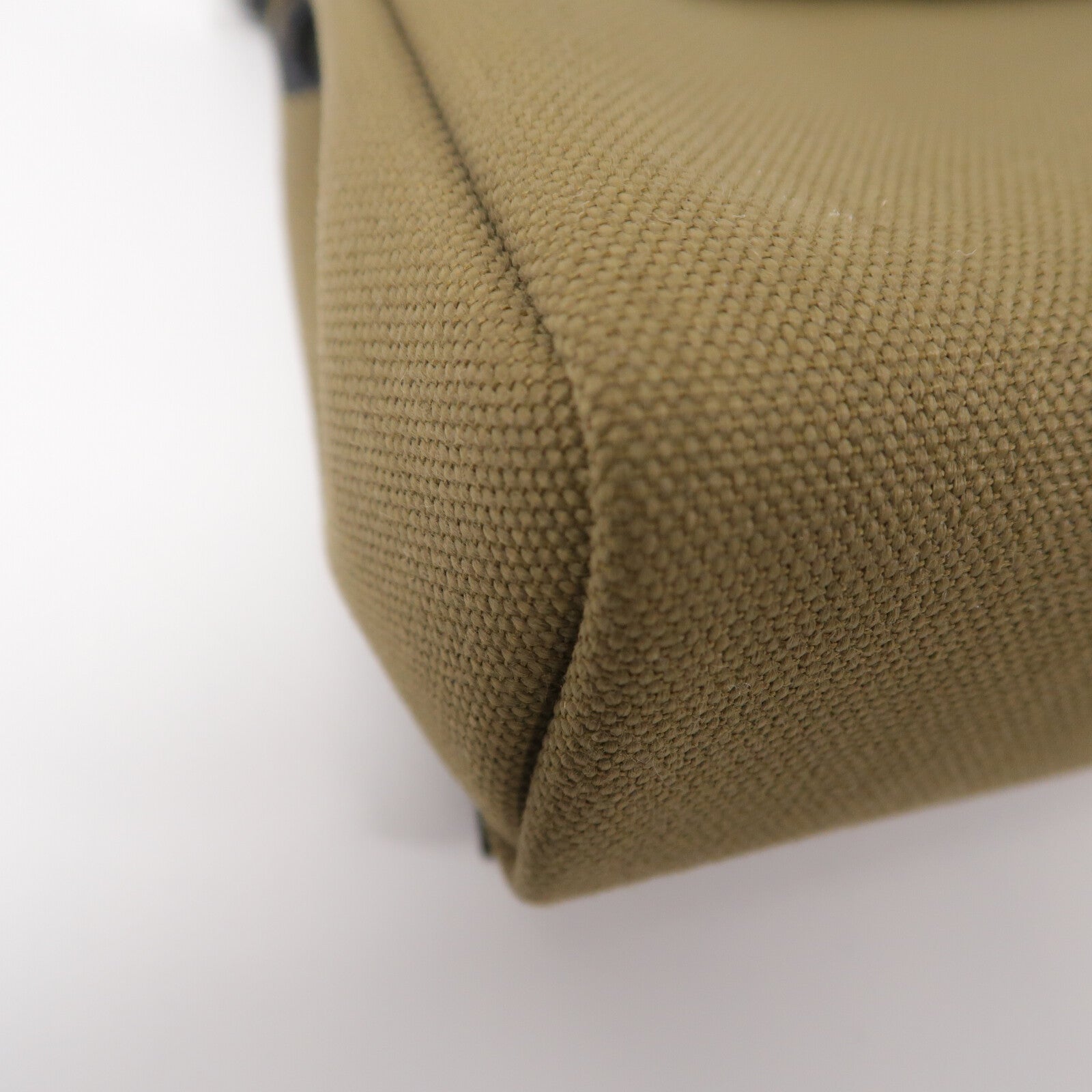 HERMES 帆布Mini Herbag肩背袋Vert Olive/Kaki