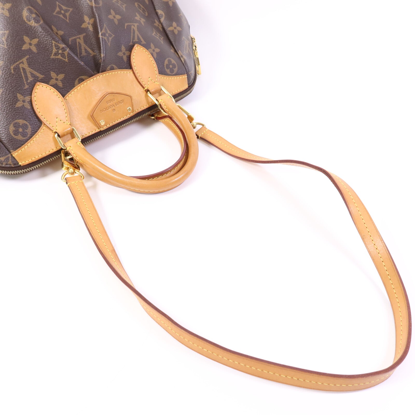 LOUIS VUITTON Monogram Canvas Segur金扣手挽肩背兩用袋