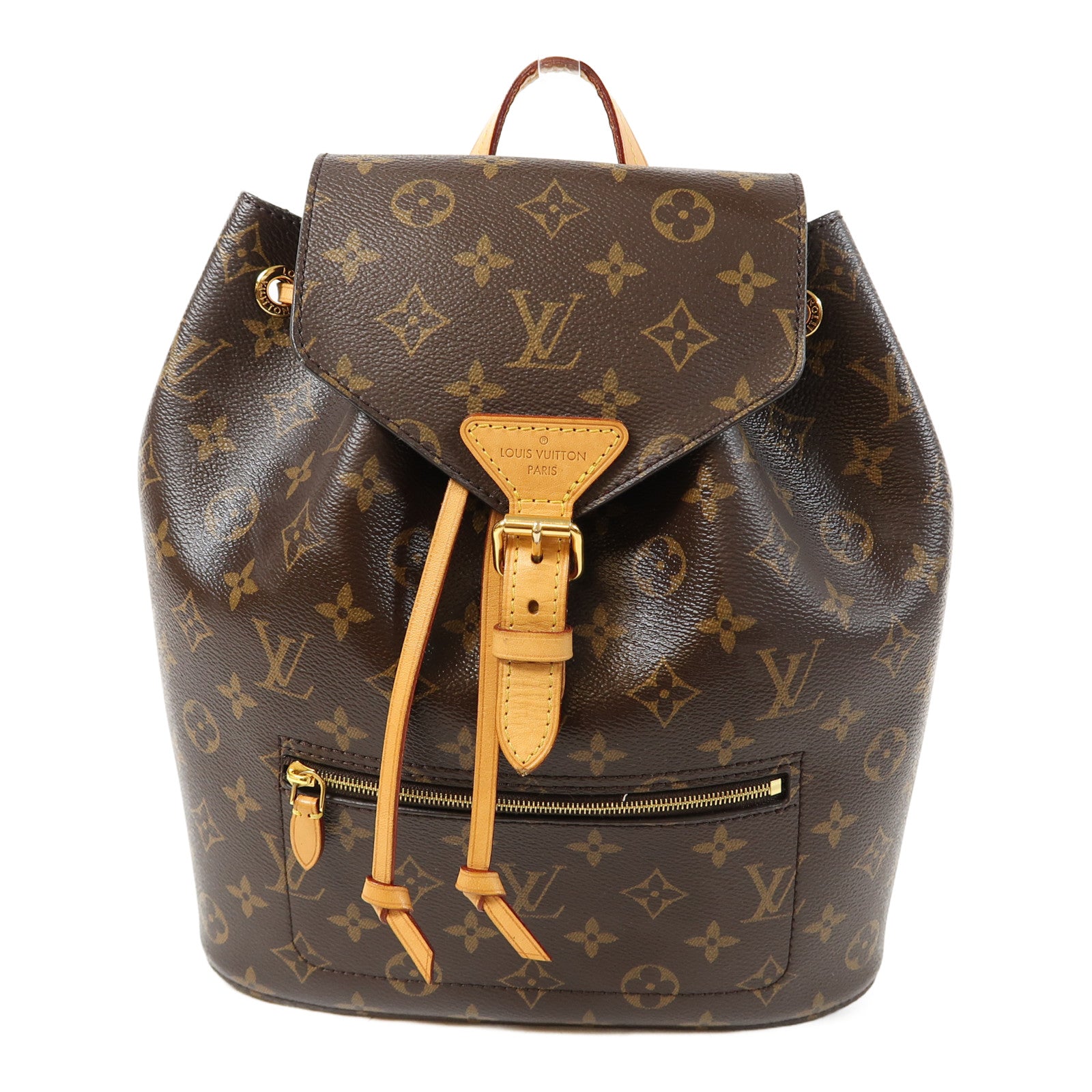 LOUIS VUITTON Monogram Montsouris Backpack金扣背包啡色