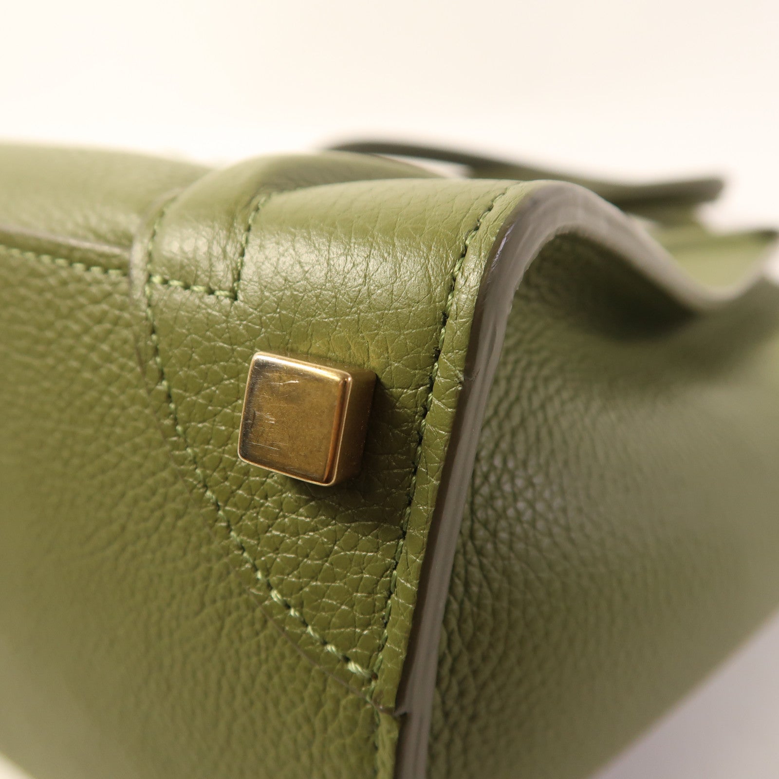 CELINE 【激減優惠】牛皮皮革Mini Laggage金扣手挽袋