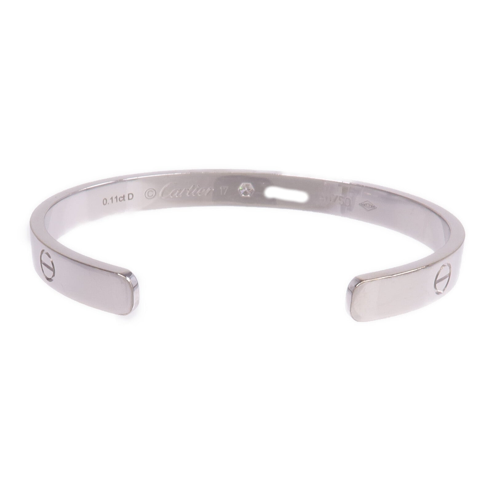 CARTIER 18K白金Love Bracelet鑽石手鐲Cartier#17