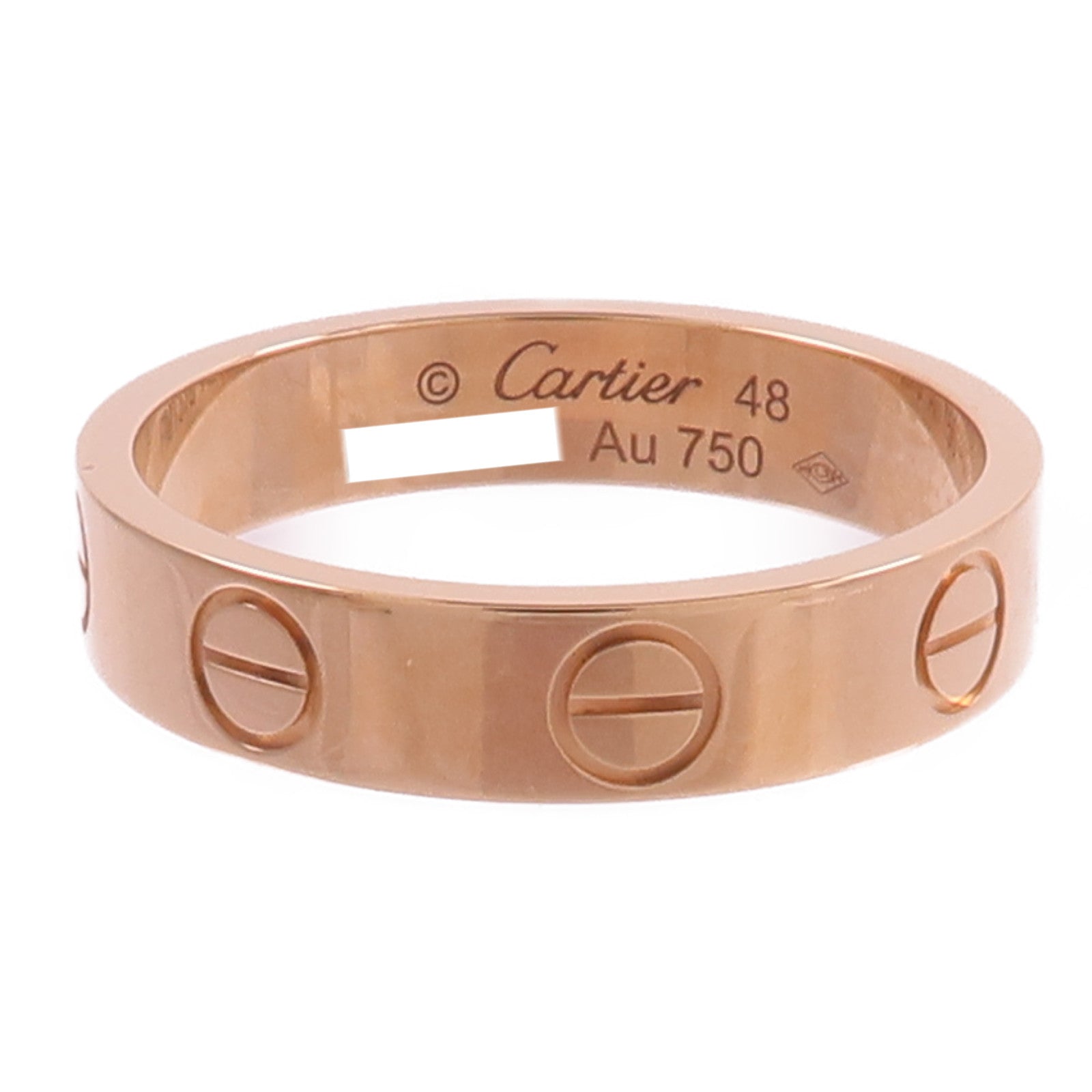 CARTIER 18K玫瑰金Mini Love Ring戒指