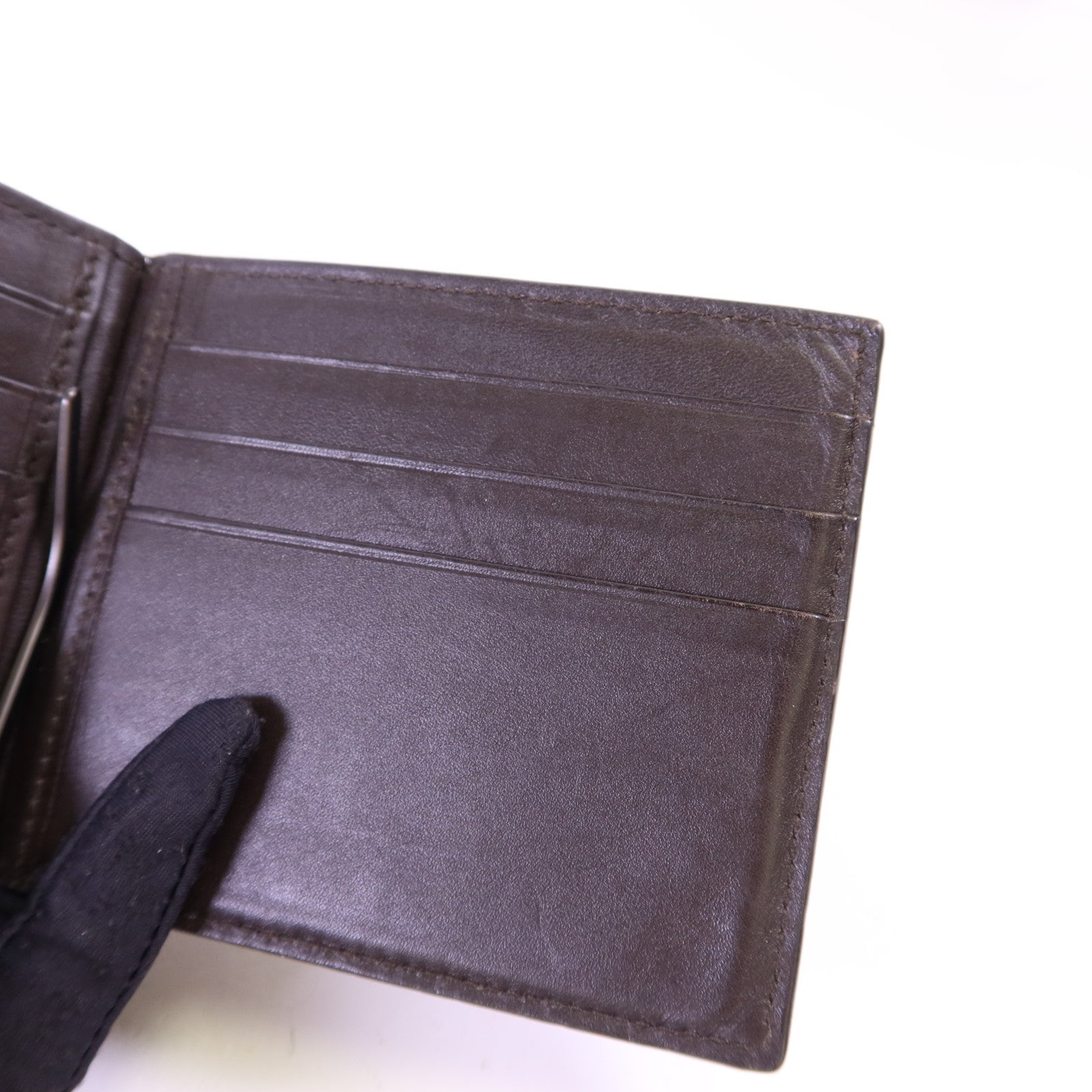BOTTEGA VENETA 【激減優惠】羊皮皮革Bifold Money Clip Wallet錢包