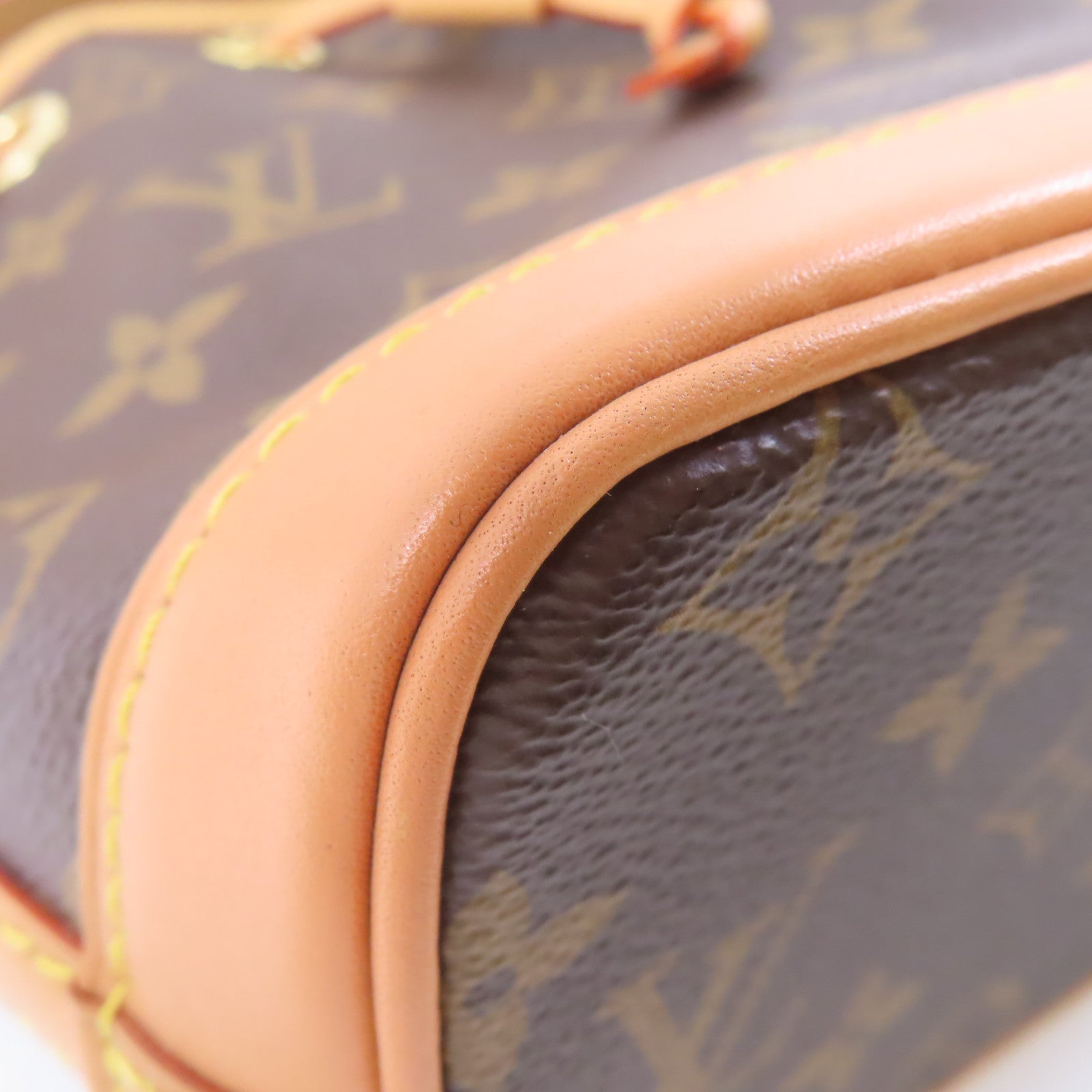 LOUIS VUITTON Monogram Nano Noe金扣手挽肩背兩用袋棕色