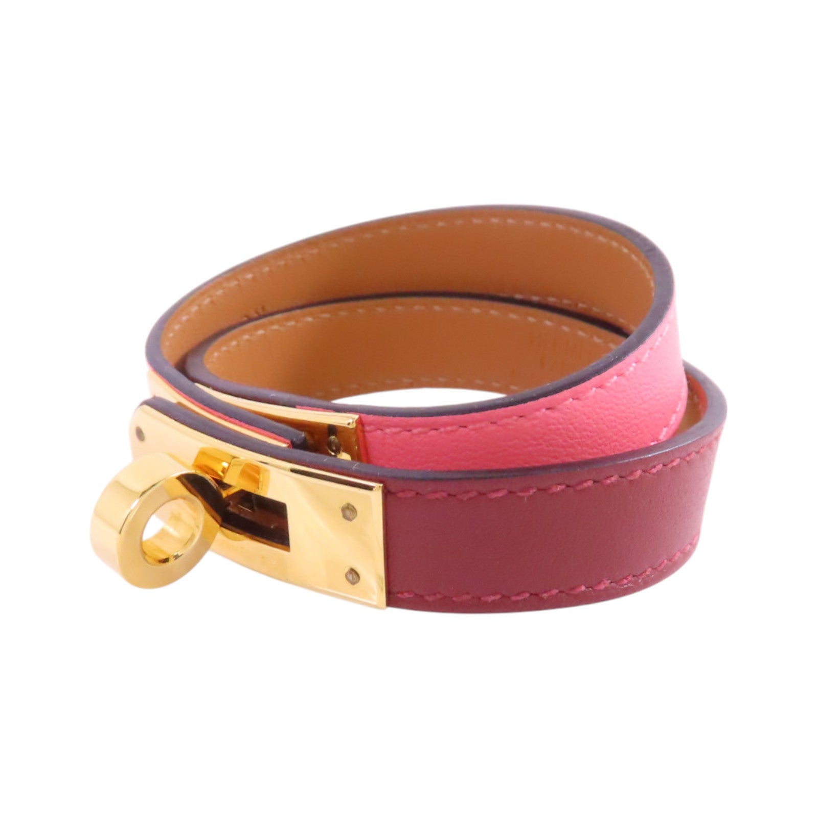 HERMES Swift皮革Kelly Double Tour T2 Bracelet金扣手帶