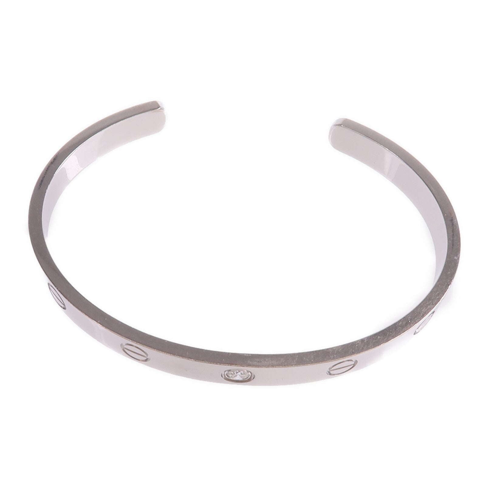 CARTIER 18K白金Love Bracelet鑽石手鐲Cartier#17