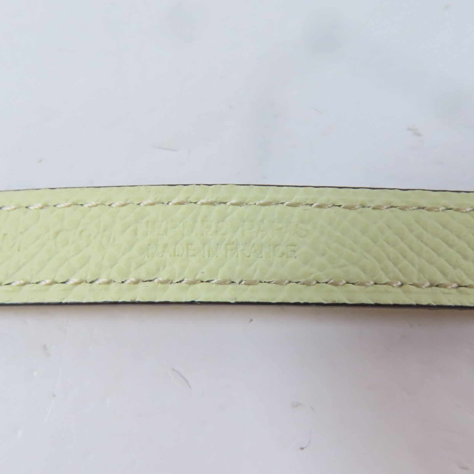 HERMES 【激減優惠】Epsom/Swift皮革Ancre Belt金扣皮帶淺黃色/米色