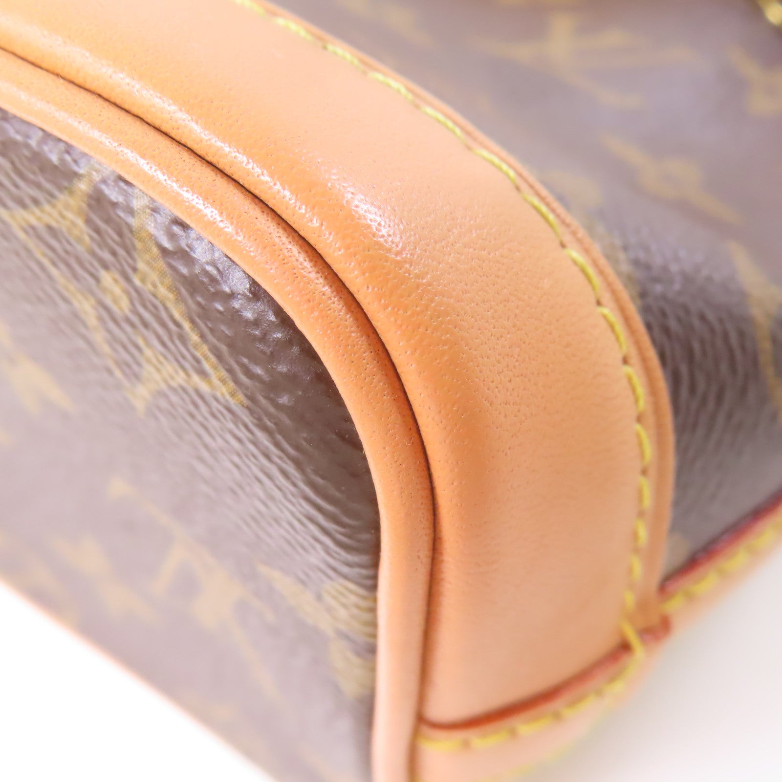 LOUIS VUITTON Monogram Nano Noe金扣手挽肩背兩用袋棕色
