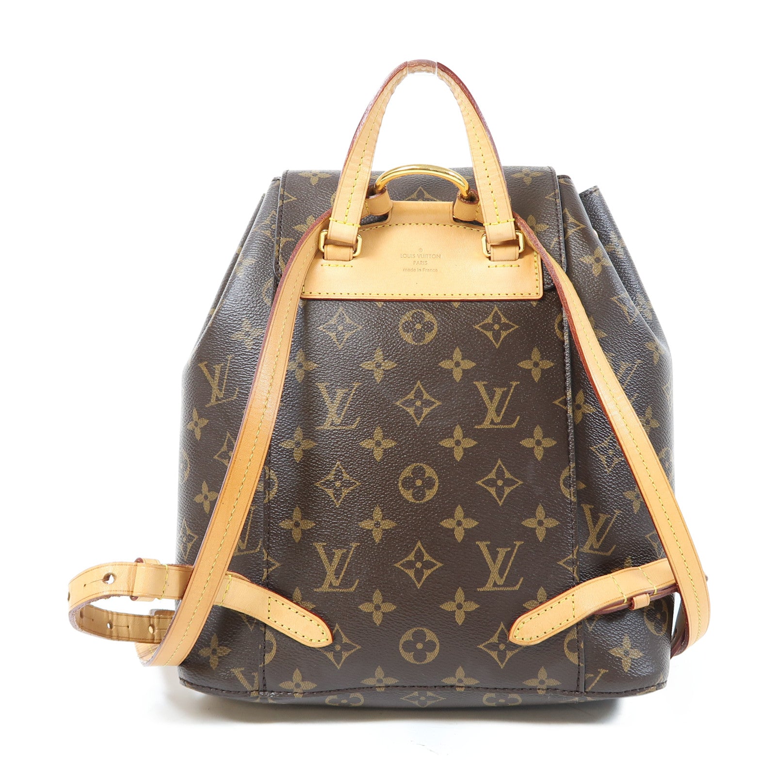LOUIS VUITTON Monogram Montsouris Backpack金扣背包啡色
