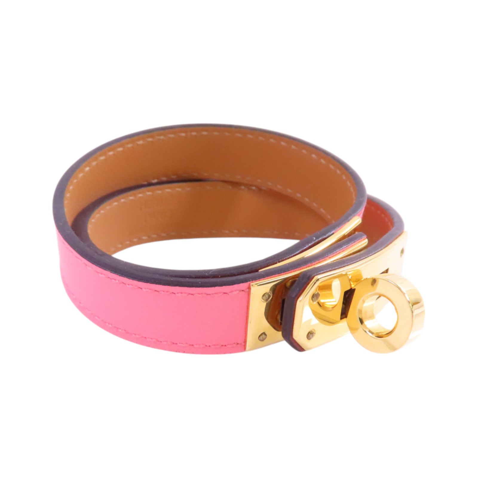 HERMES Swift皮革Kelly Double Tour T2 Bracelet金扣手帶