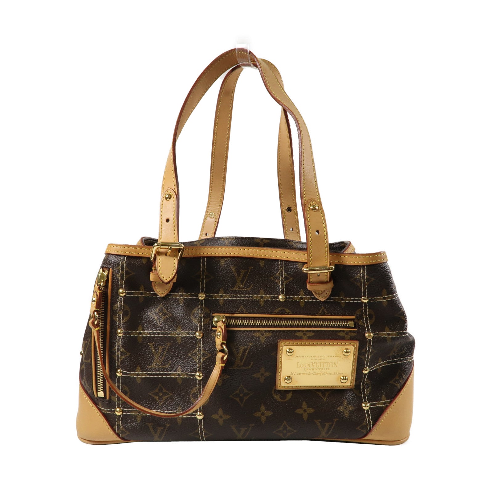 LOUIS VUITTON Monogram Rivette金扣肩背袋啡色