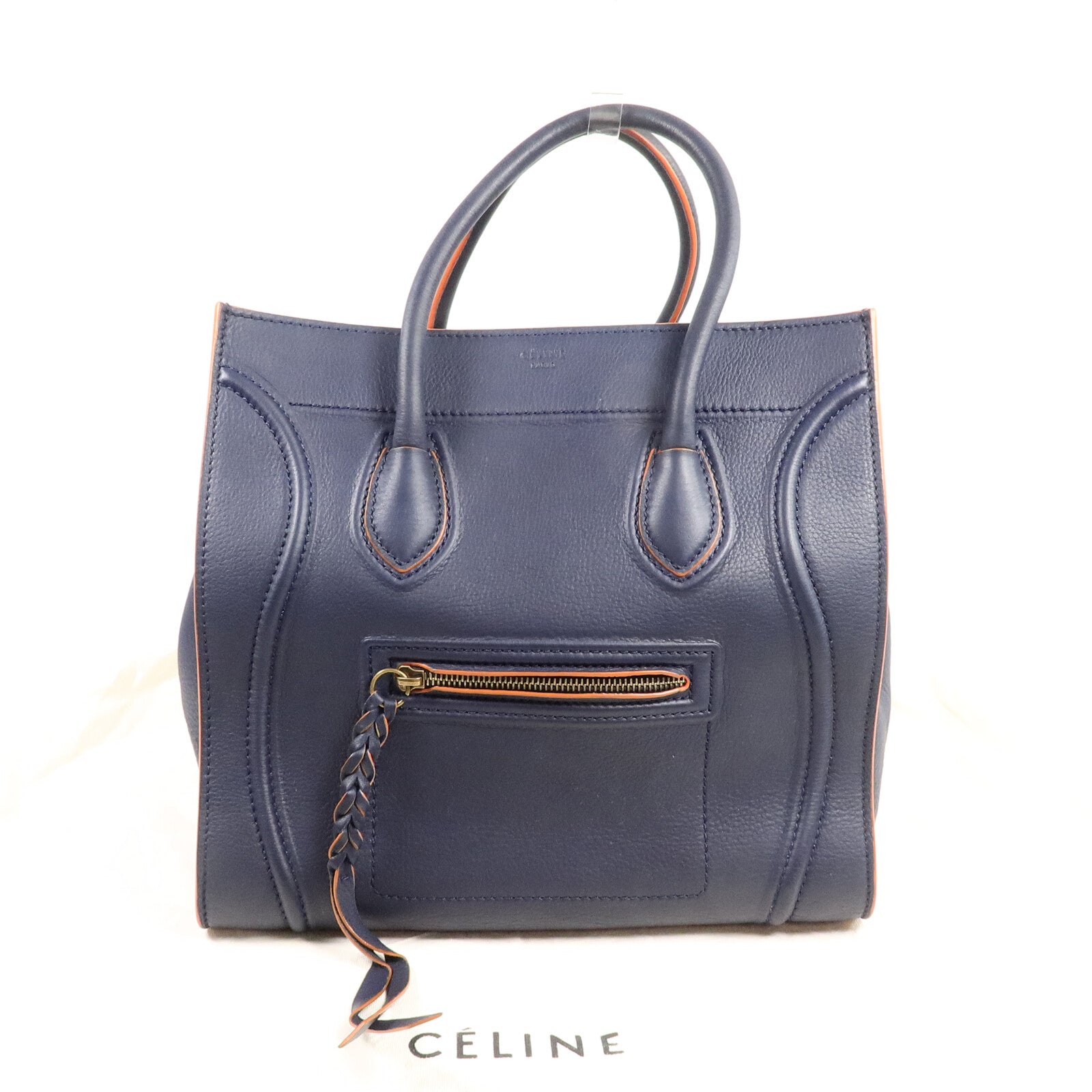 CELINE 牛皮皮革Phantom Luggage Medium手挽袋
