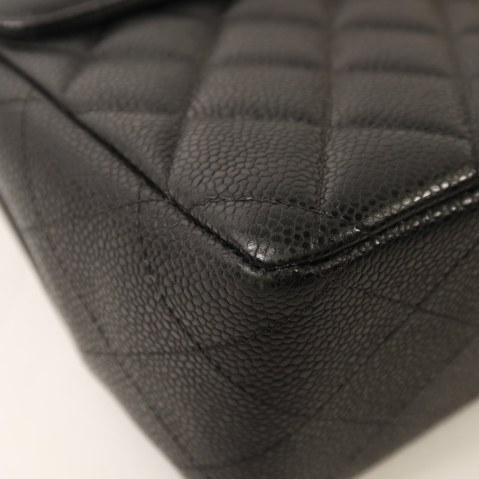CHANEL 牛皮皮革Vintage Classic Large金扣鏈帶肩背袋