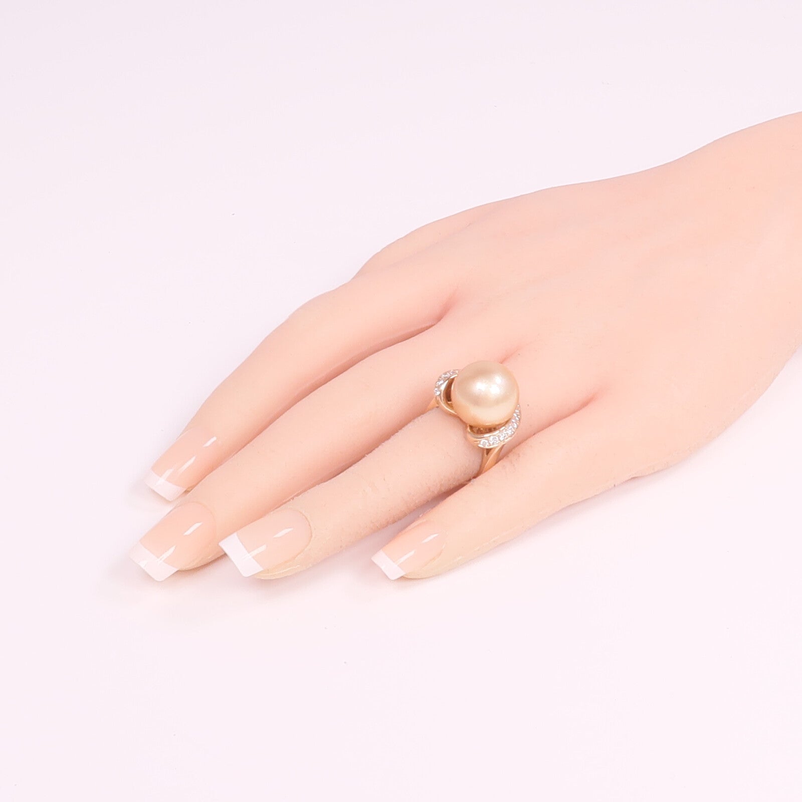 JEWELRY 18K玫瑰金Pearl Diamond Ring珍珠/鑽石戒指